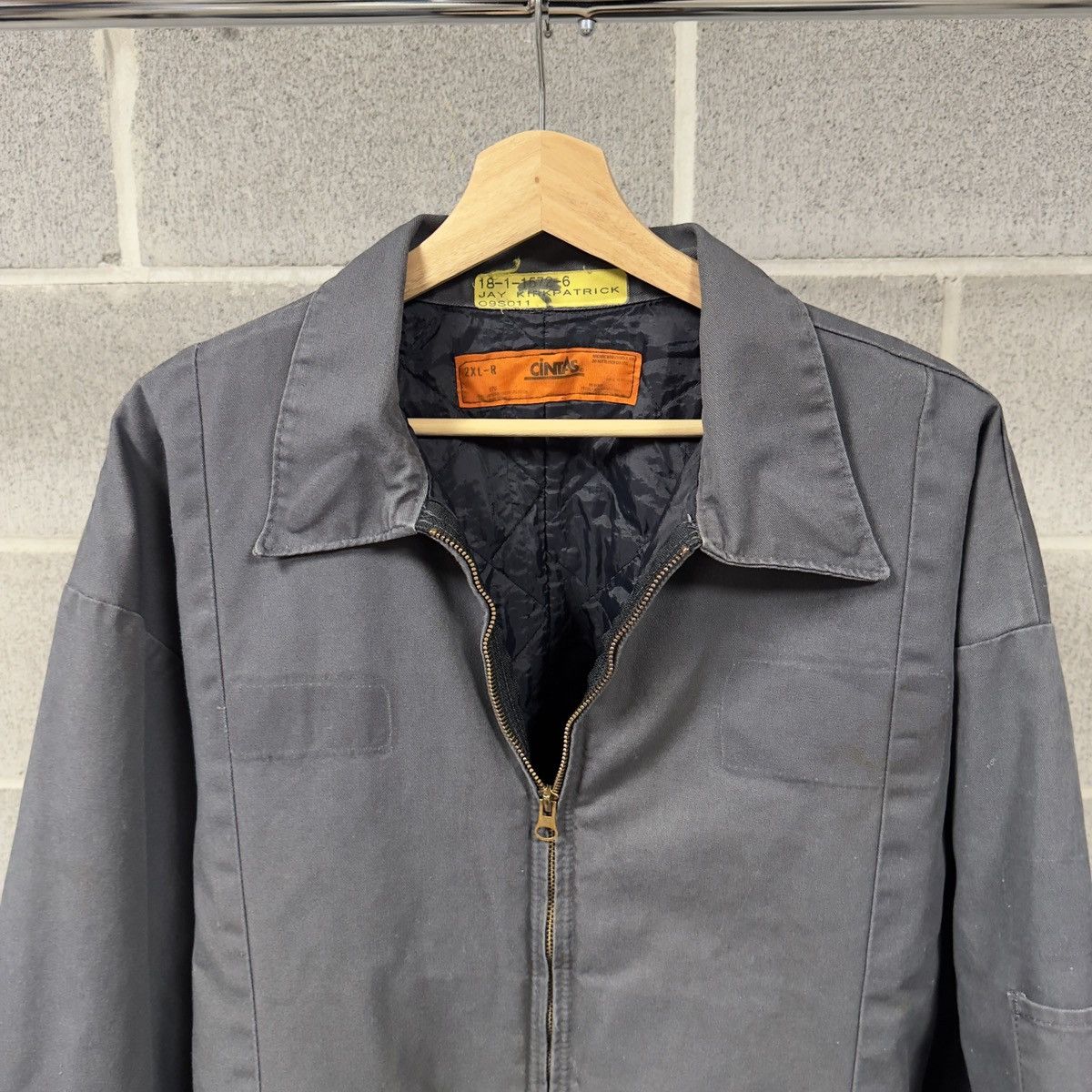 Vintage 90s Thrashed Faded Dirty Mechanic Work Jacket ERD Grunge Size US XXL / EU 58 / 5 - 6 Thumbnail