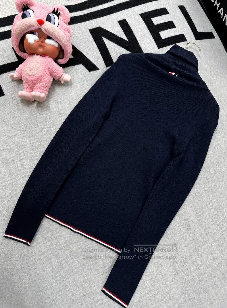 Thom Browne Thom Browne Navy Blue Long Sleeve Knit Sweater Size S / US 4 / IT 40 - 3 Thumbnail