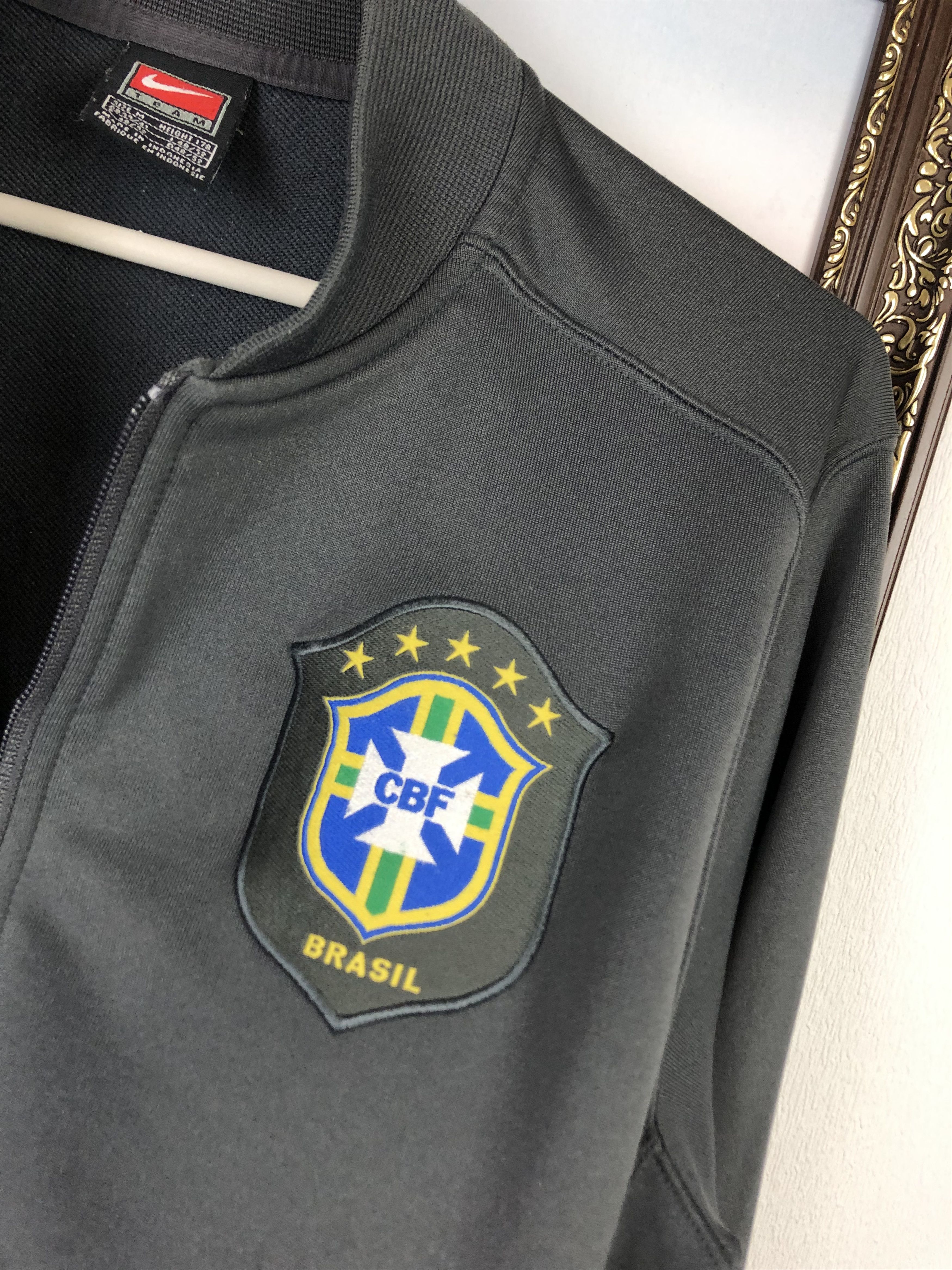 Nike Vintage Nike Brazil Football Jacket Soccer Track Top Size US M / EU 48-50 / 2 - 3 Thumbnail