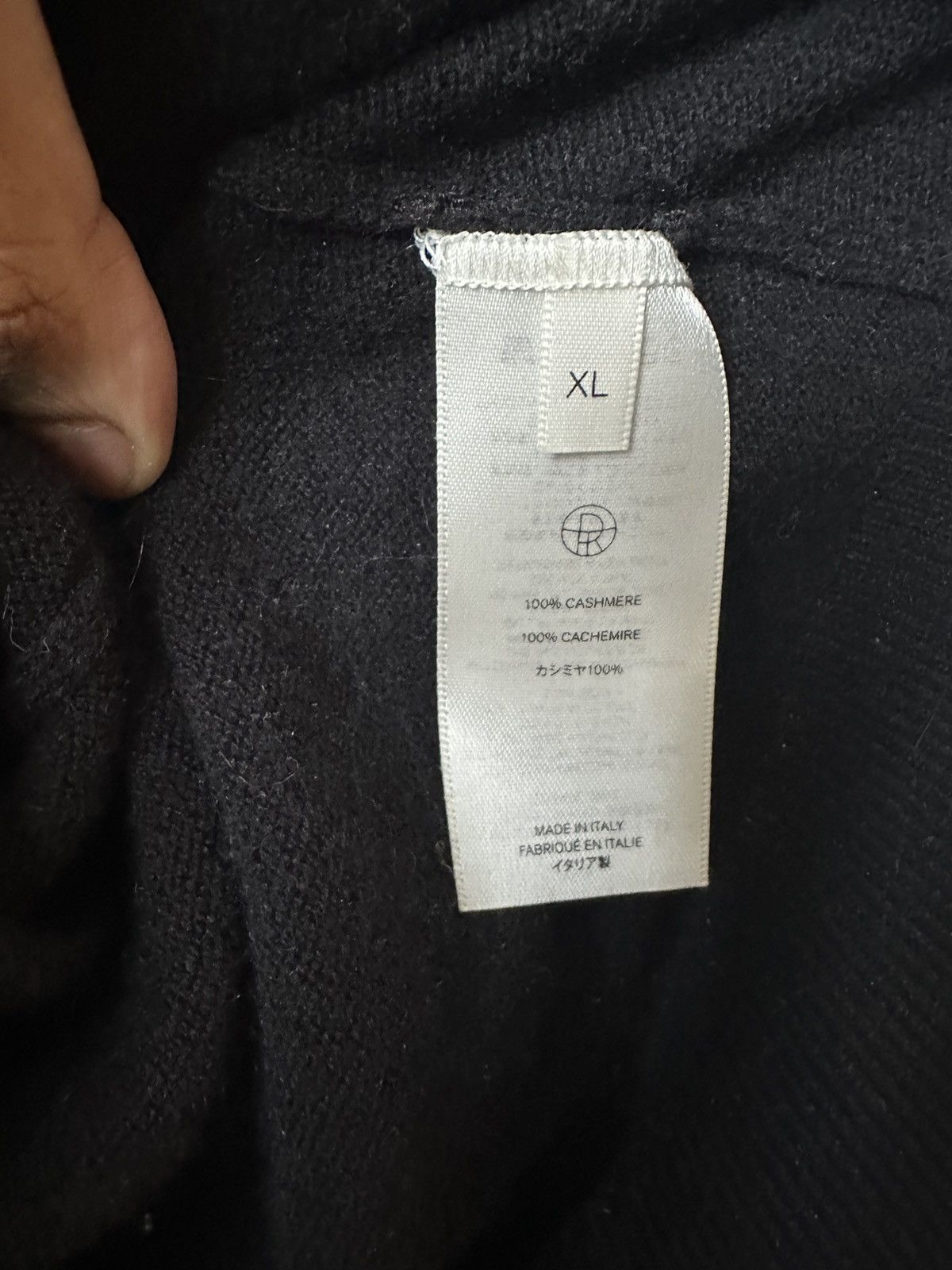 The Row THE ROW 100% CASHMERE BLACK Hoodie Size US XL / EU 56 / 4 - 5 Thumbnail