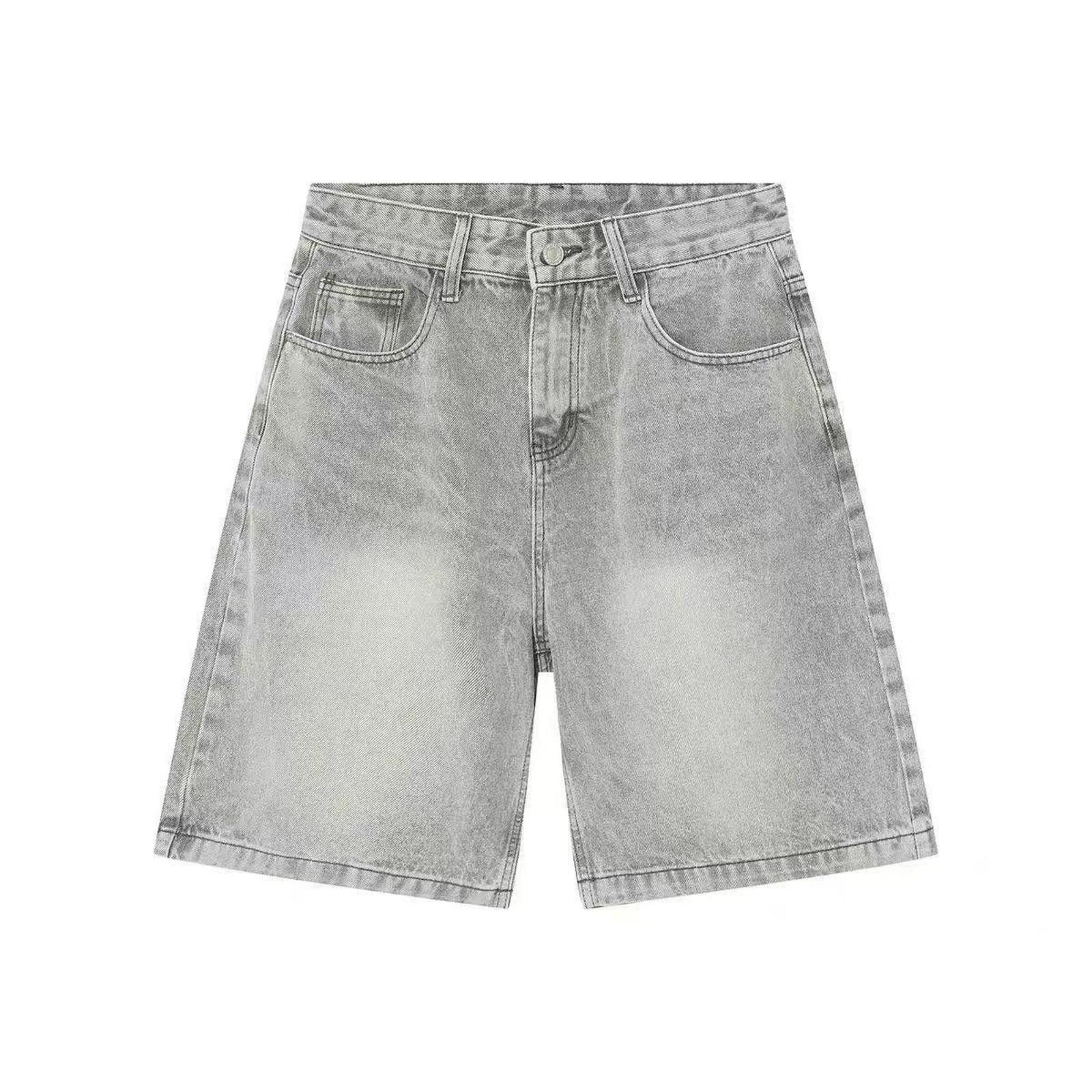 Jean × Vintage Faded Gray Washed Loose Fit Denim Shorts Size US 34 / EU 50 - 4 Thumbnail