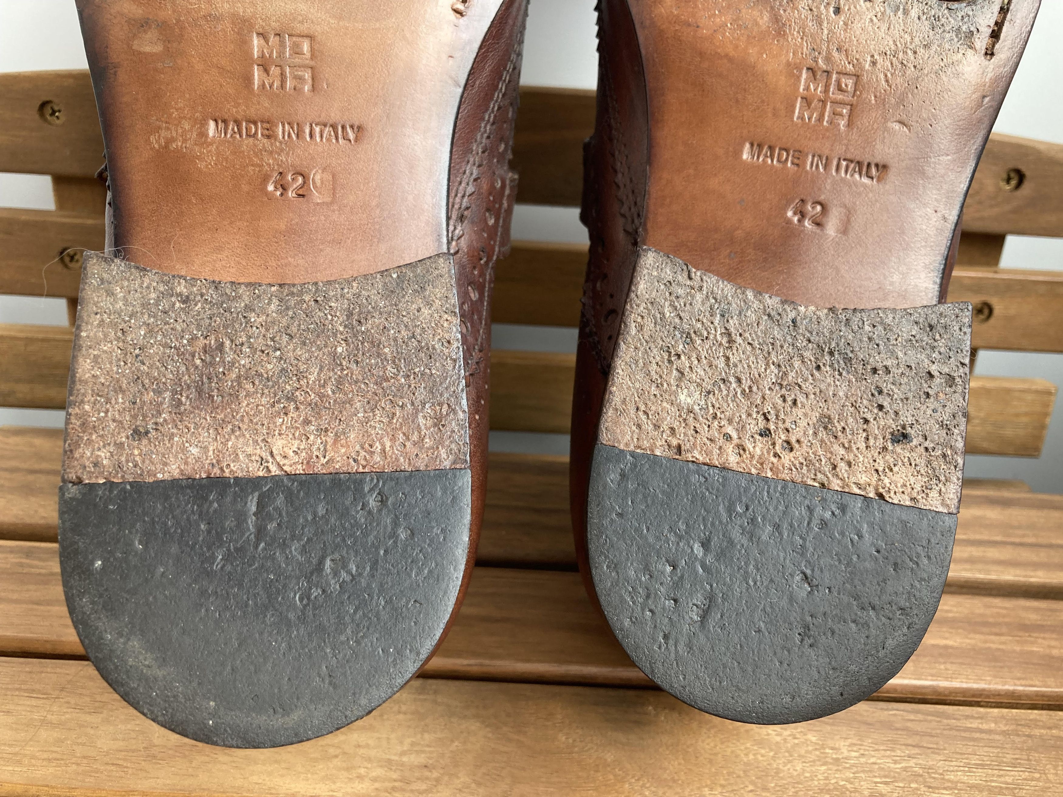 MoMA VTG MOMA Loafer Monk Strap Shoes Brown Leather Buckle Size US 10 / EU 43 - 8 Thumbnail