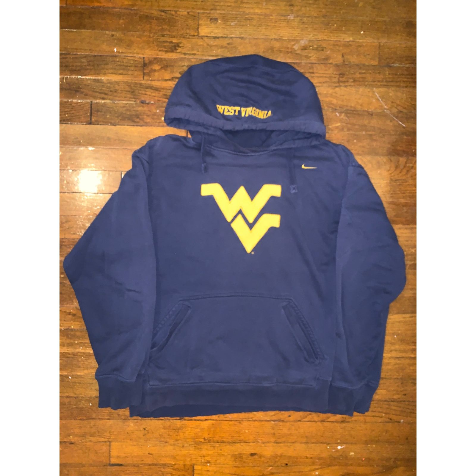 Nike West Virginia University Nike Hoodie Navy Blue Men’s XL Size US XL / EU 56 / 4 - 3 Thumbnail