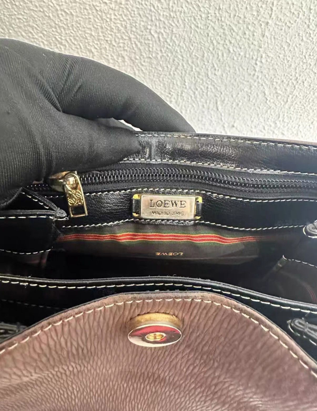 Loewe Loewe black and brown crossbody bag J38 Size ONE SIZE - 7 Thumbnail
