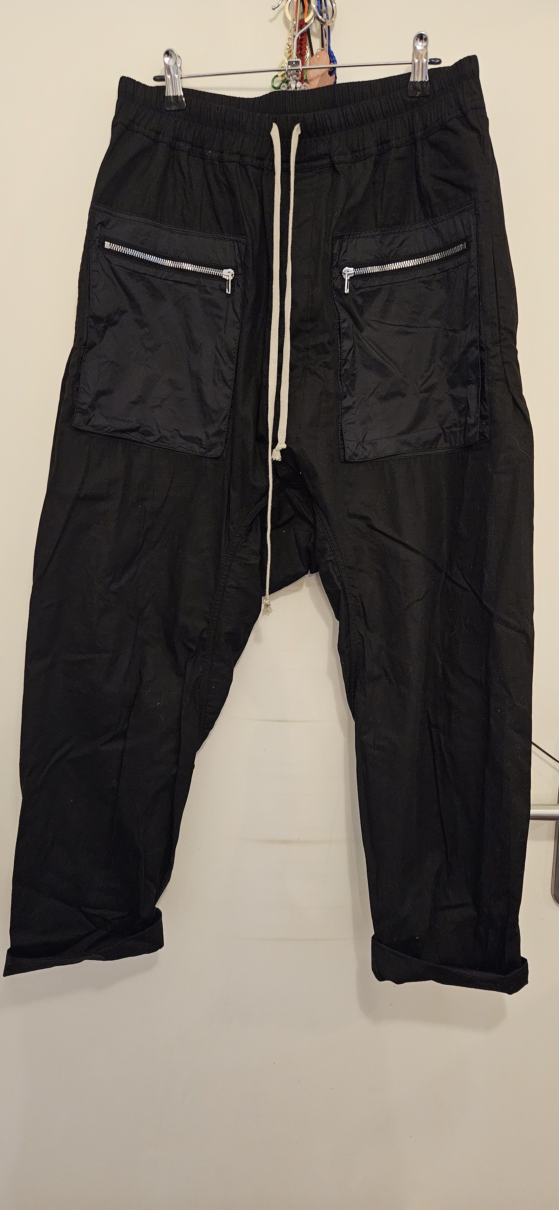 image of Rick Owens Drkshdw Cargo Longstring Long in Black, Men's (Size 32)