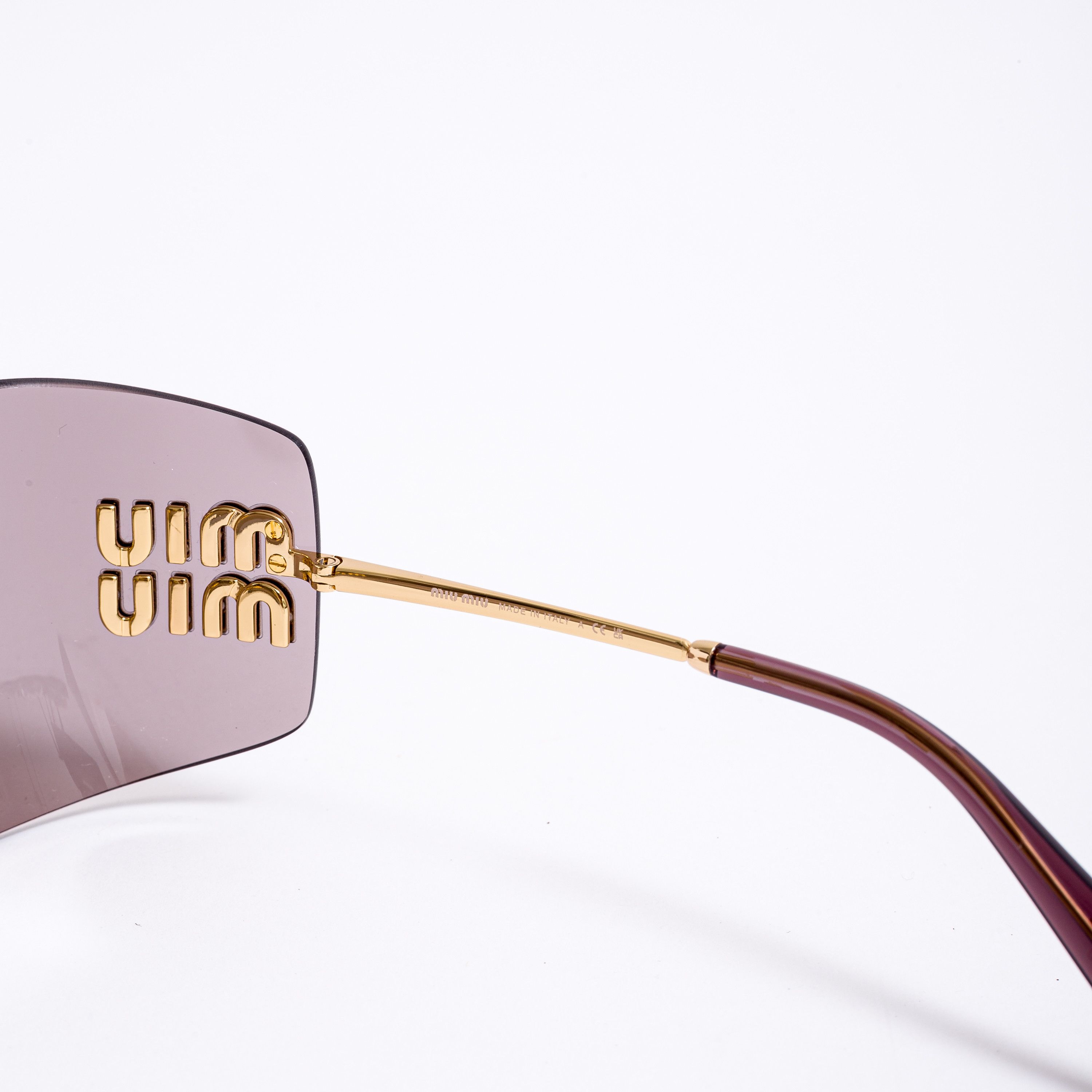 Miu Miu MIU MIU MU 54YS 5AK06I Sunglasses GOLD Size ONE SIZE - 4 Thumbnail