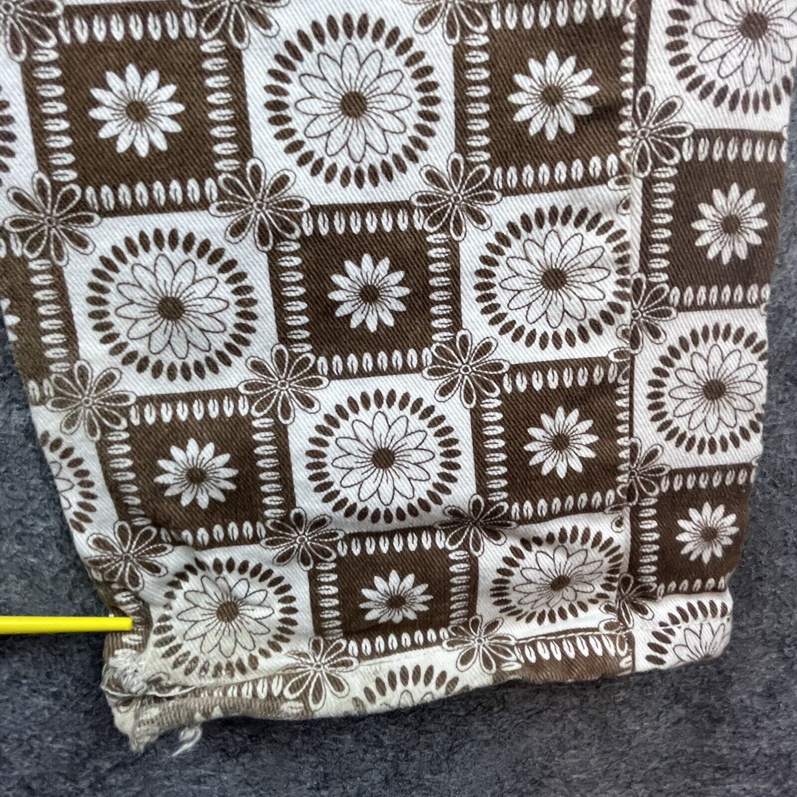 Denim & Co. Denim Co Jeans Womens 0 Brown White Floral Wide Boho Baggy Size 25" / US 0 / IT 36 - 4 Thumbnail