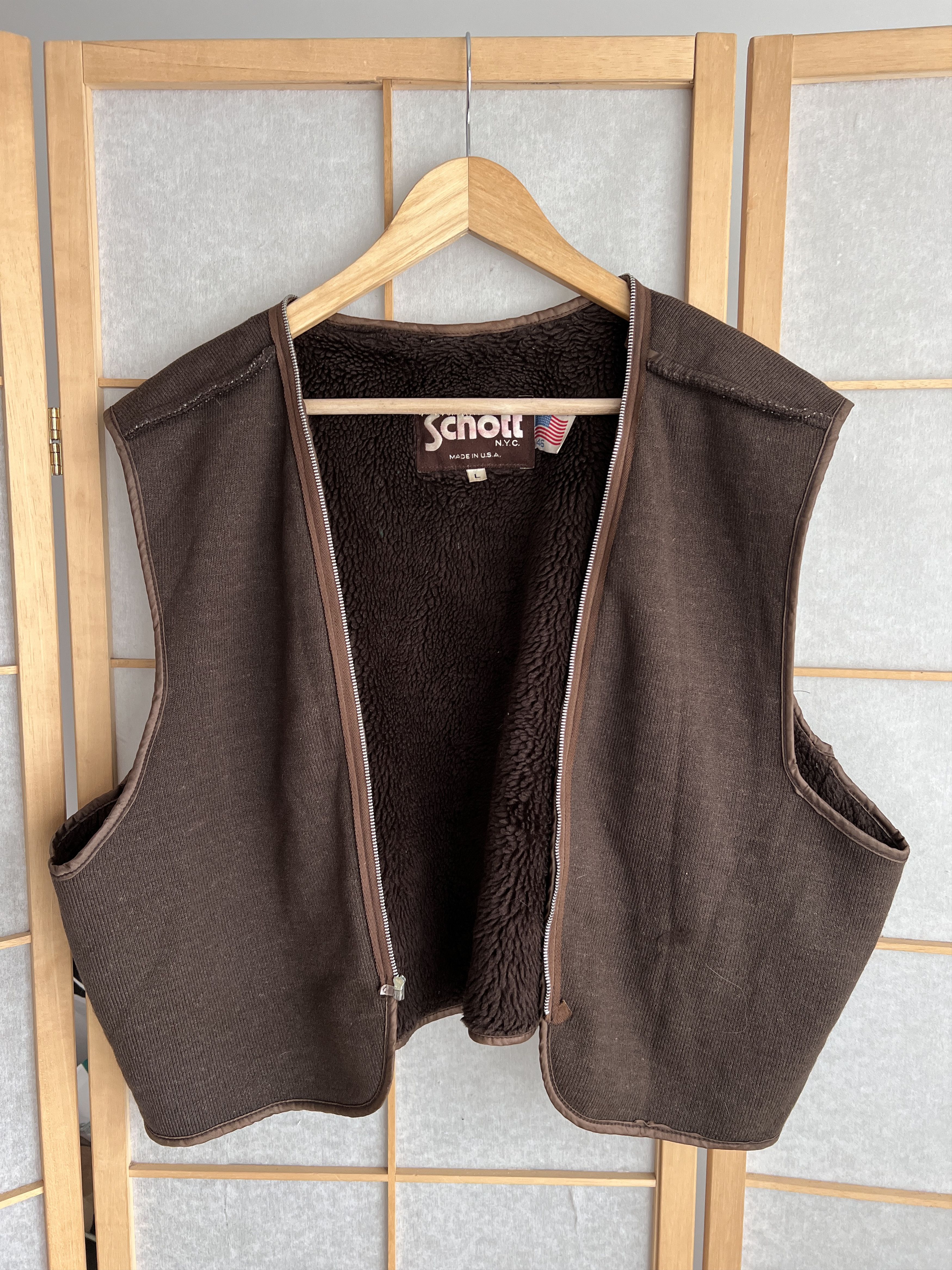 Schott Archive Schott USA VTG 80s Leather faded flyer bomber jacket Size US L / EU 52-54 / 3 - 12 Thumbnail