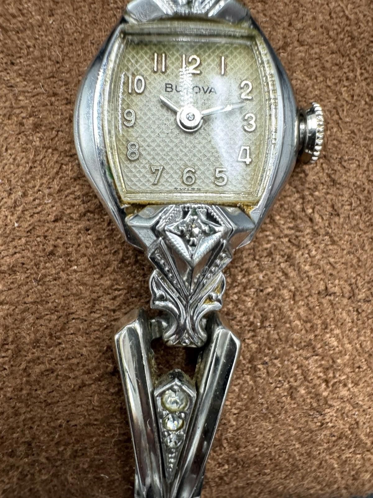 Bulova Vintage 1960 Bulova Ladies 17J Watch 10K RGP Speidel Band Size ONE SIZE - 4 Thumbnail