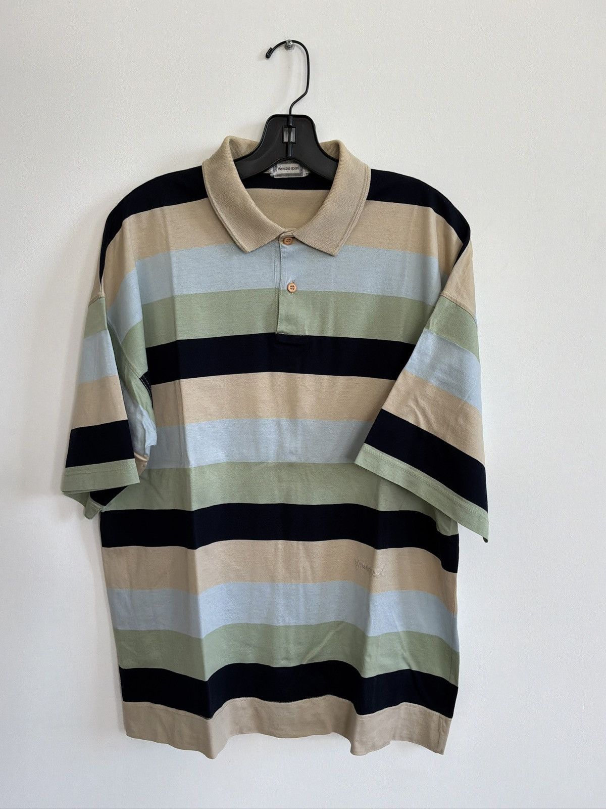 Versace Versace Vintage Striped Polo Size L/52 Size US L / EU 52-54 / 3 - 1 Thumbnail