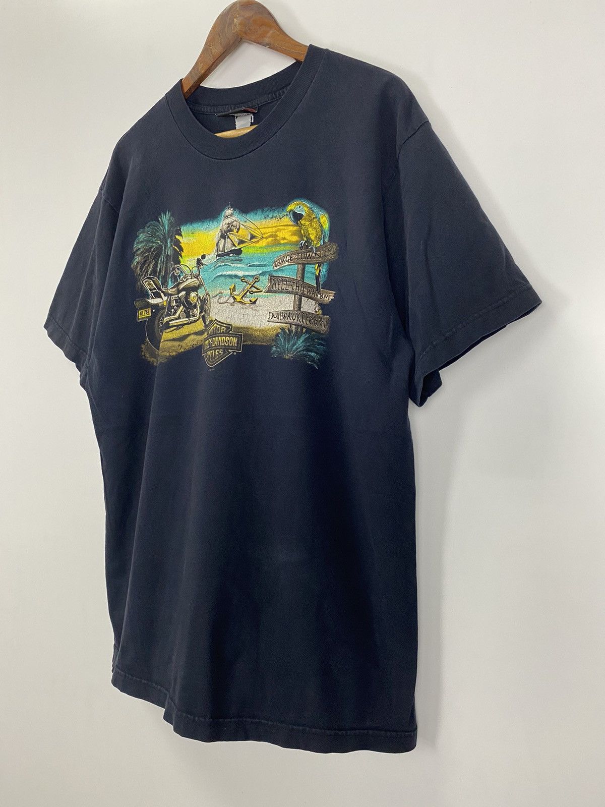 Harley Davidson Vintage 90s Harley Davidson T-shirt Size US XL / EU 56 / 4 - 4 Thumbnail