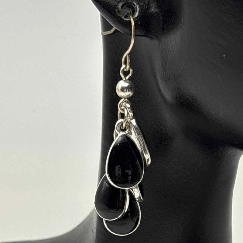 Other Black Tear Drop DressBarn Earrings Size ONE SIZE - 1 Thumbnail