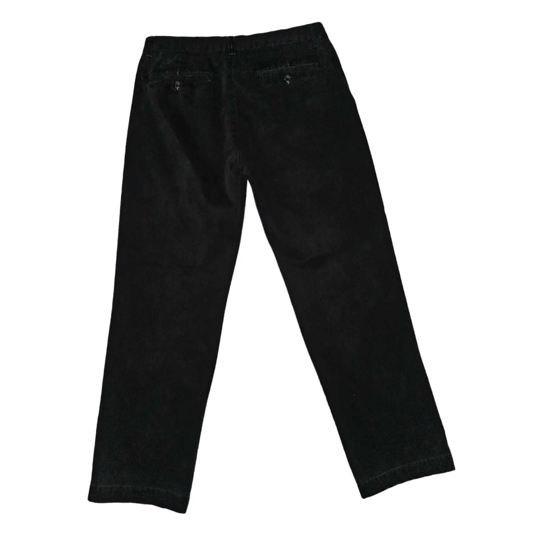 Old Navy VINTAGE Old Navy Chino Pants Men's Black 34x30 90s Hipster Preppy Slash Pocket Cotton Flat Front Size US 34 / EU 50 - 6 Thumbnail