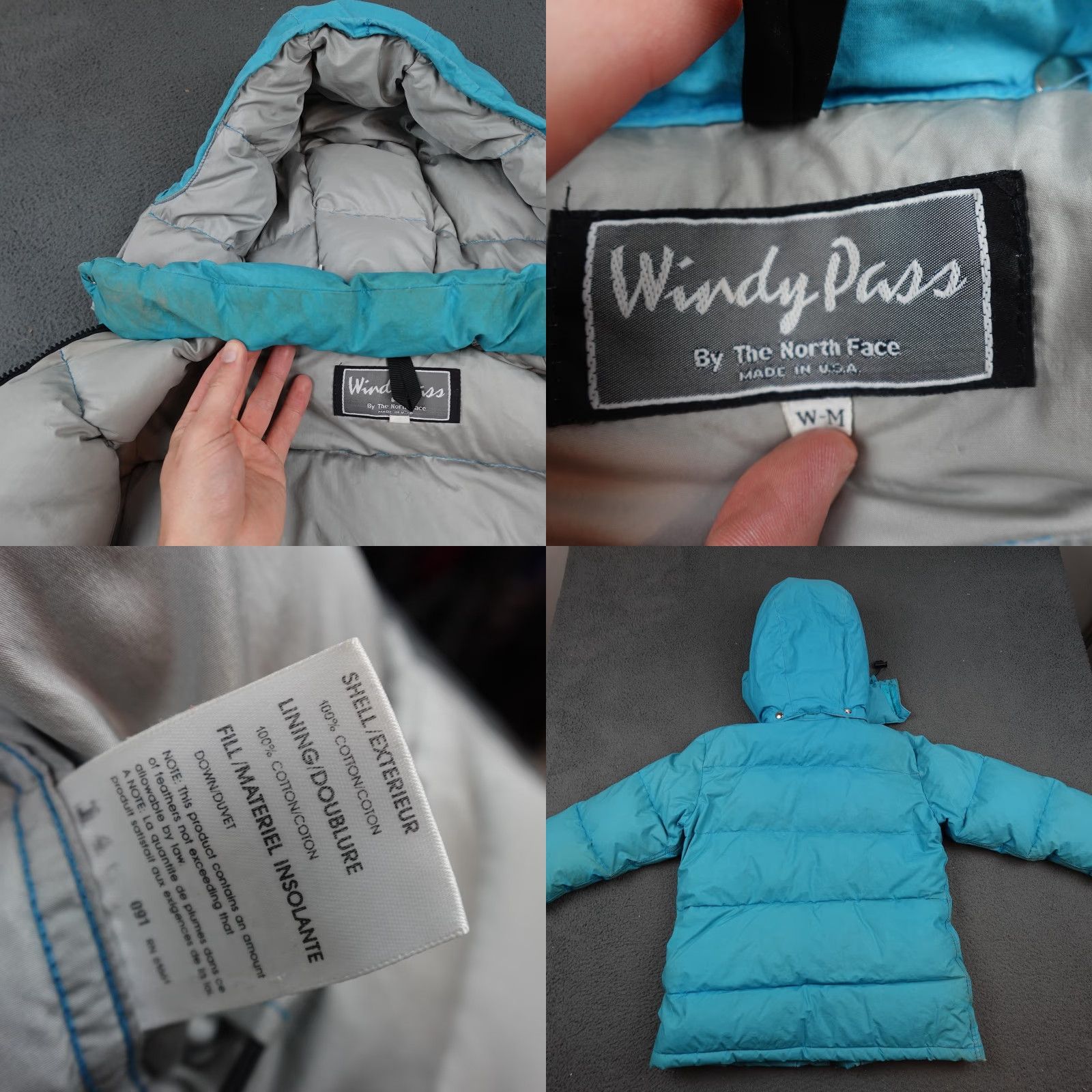 The North Face VINTAGE The North Face Windy Pass Jacket Womens Medium Blue Down Puffer Hooded USA 90s Size M / US 6-8 / IT 42-44 - 8 Thumbnail
