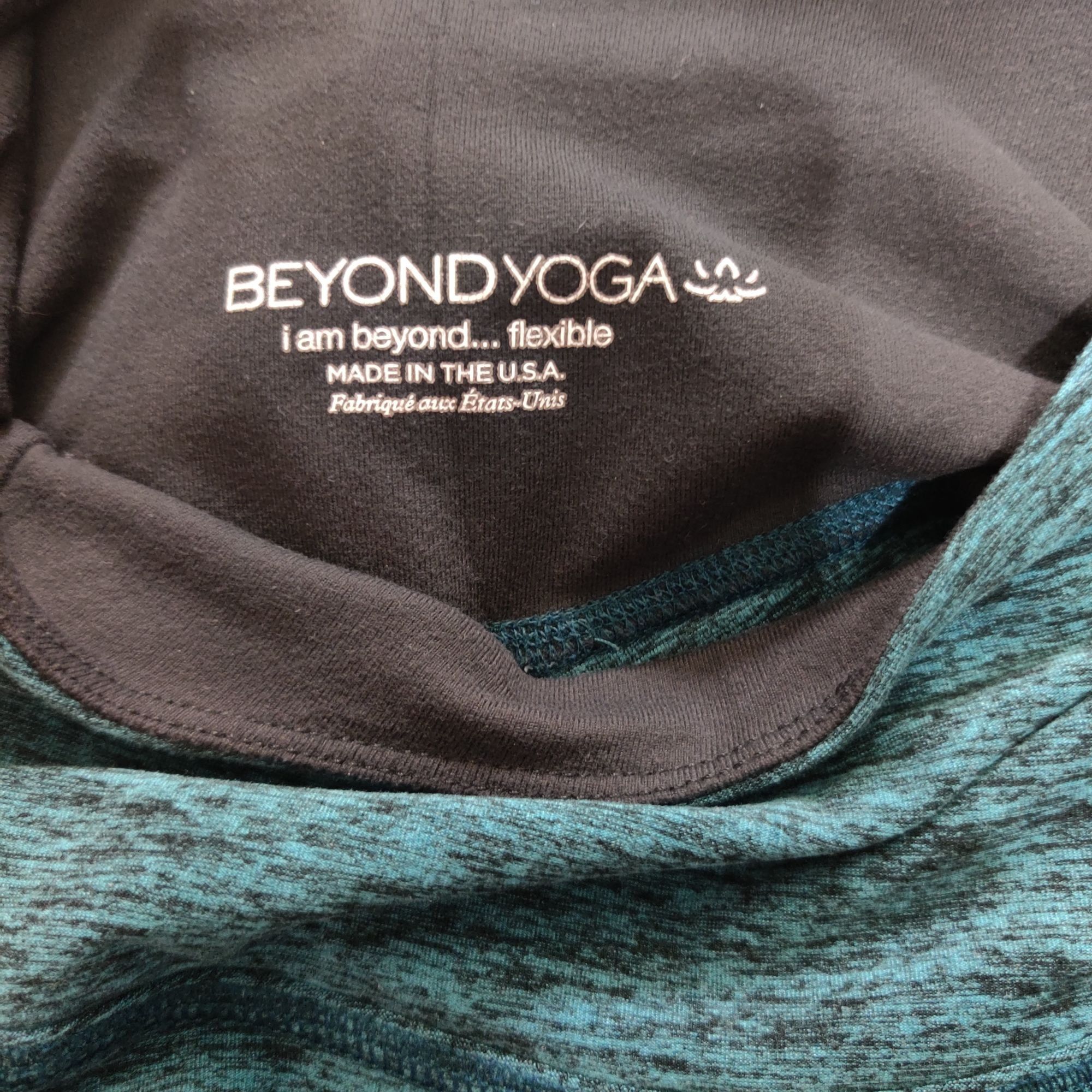 Beyond Yoga Beyond Yoga XS High Waist Teal Heather Leggings Made in USA Size 22" - 3 Thumbnail