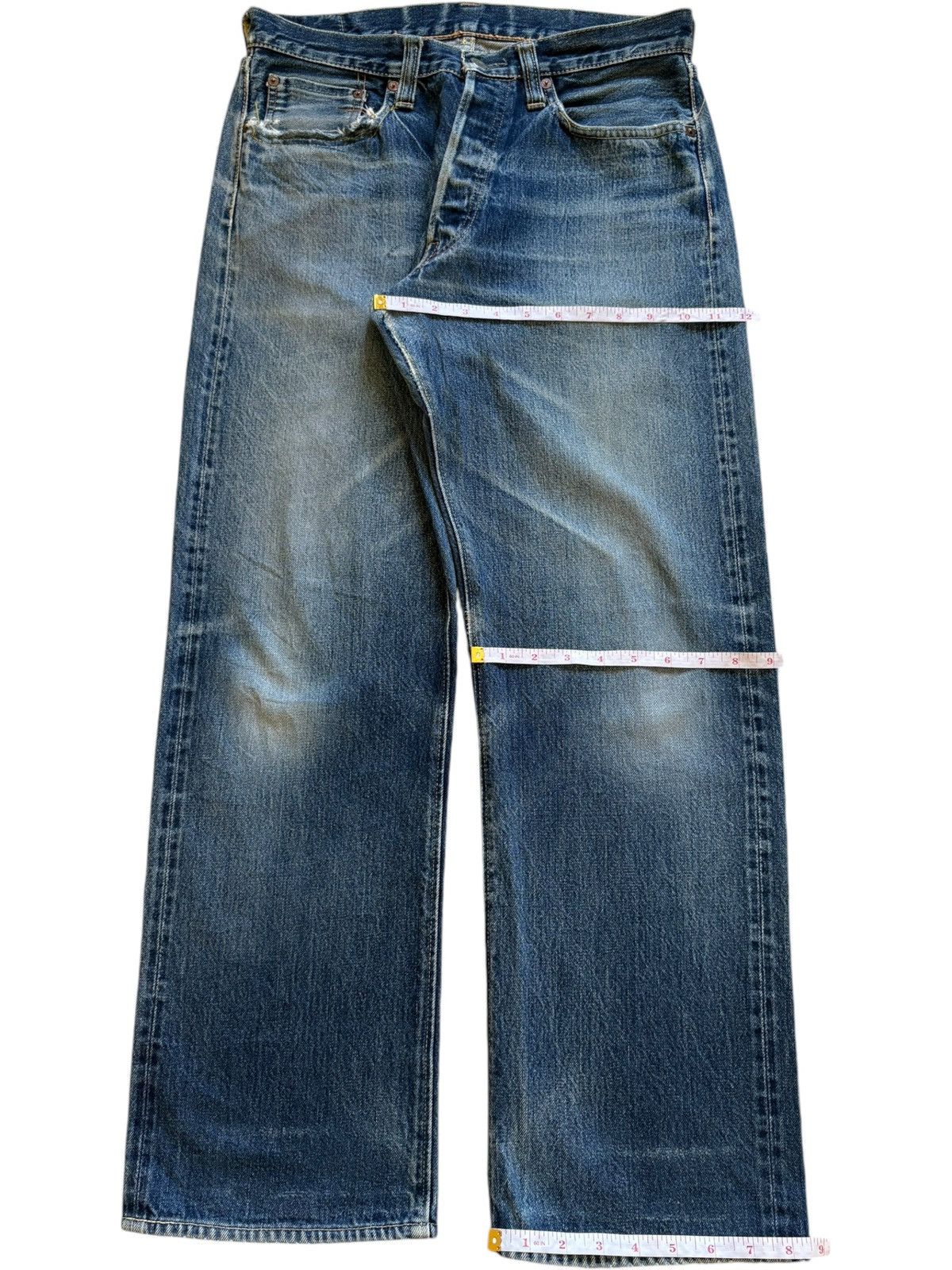 Sugar Cane Vintage Japanese Sugar Canes Toyo Selvedge Baggy Style Jeans Size US 31 - 14 Thumbnail