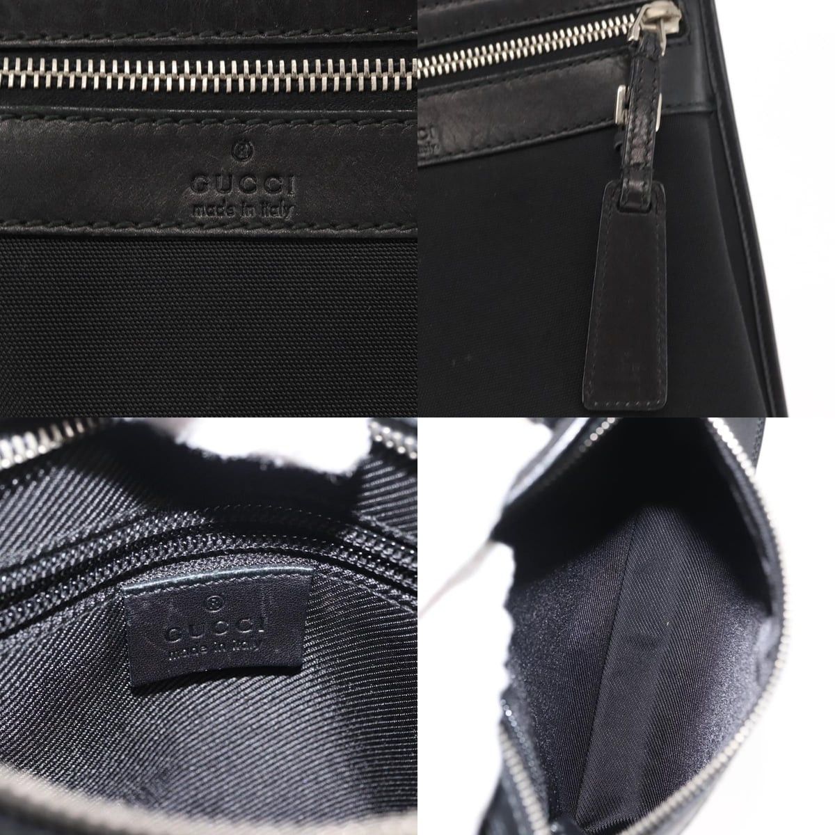 Gucci GUCCI Shoulder Bag Canvas Leather Black Size ONE SIZE - 11 Thumbnail
