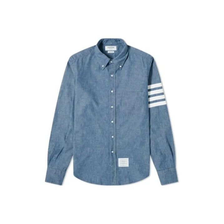Thom Browne Thom Browne Classic Striped Long Sleeve Shirt Size US S / EU 44-46 / 1 - 1 Thumbnail