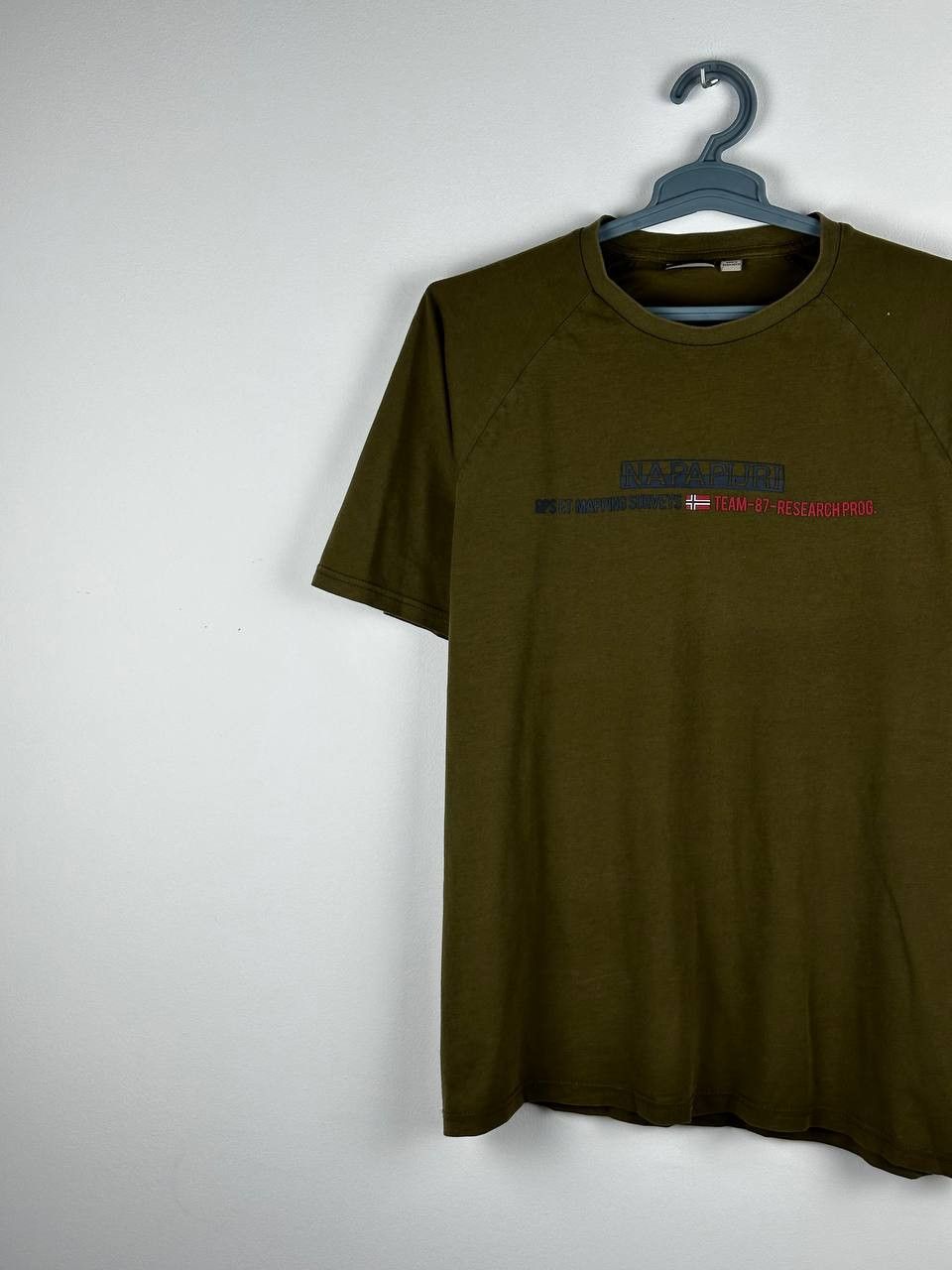 Napapijri Napapijri Olive Military Logo T Shirt Size US XL / EU 56 / 4 - 2 Thumbnail