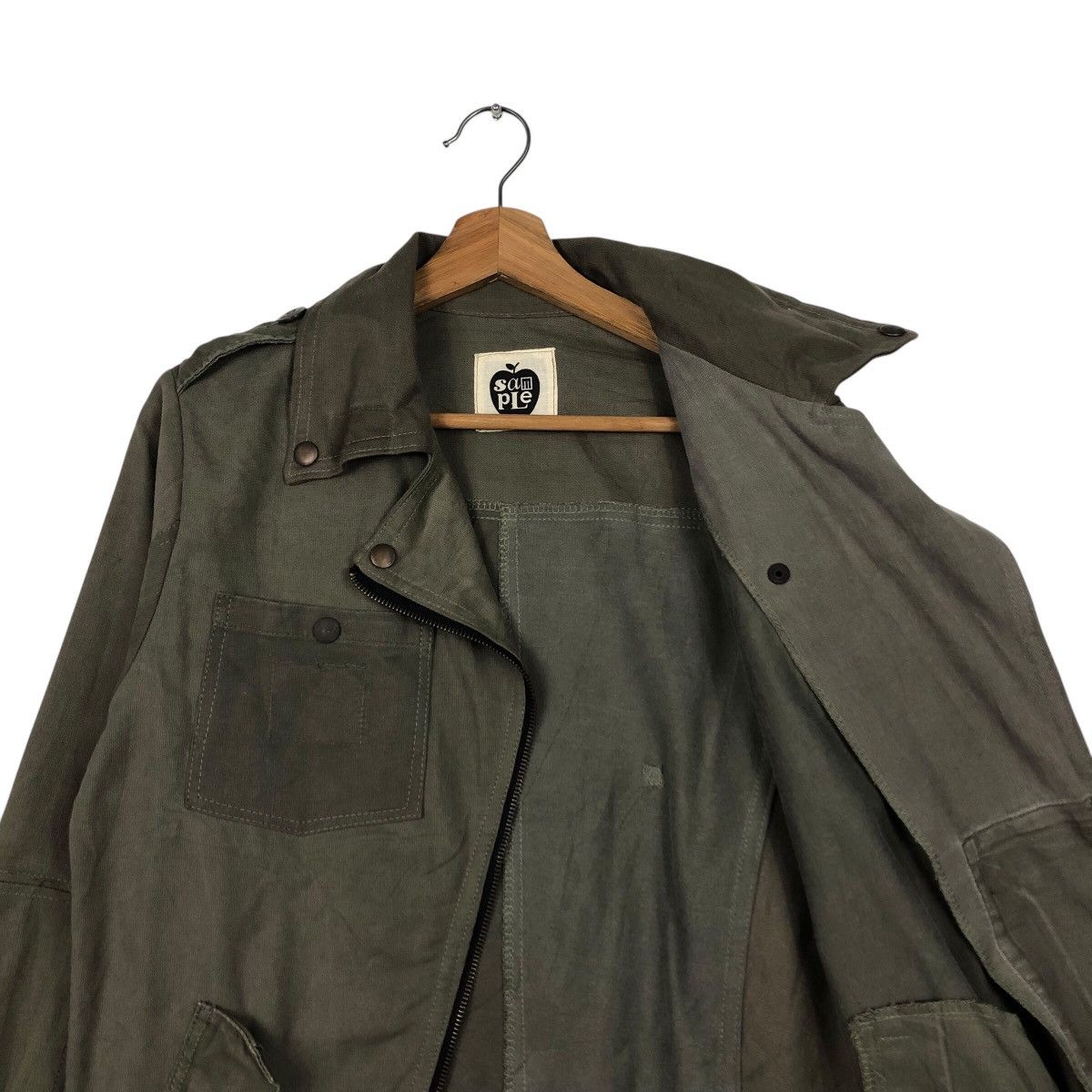 Japanese Brand × Vintage 📌Vtg Cropped Biker Jacket Sample Issey Miyake Doublr Breast Size US M / EU 48-50 / 2 - 13 Thumbnail