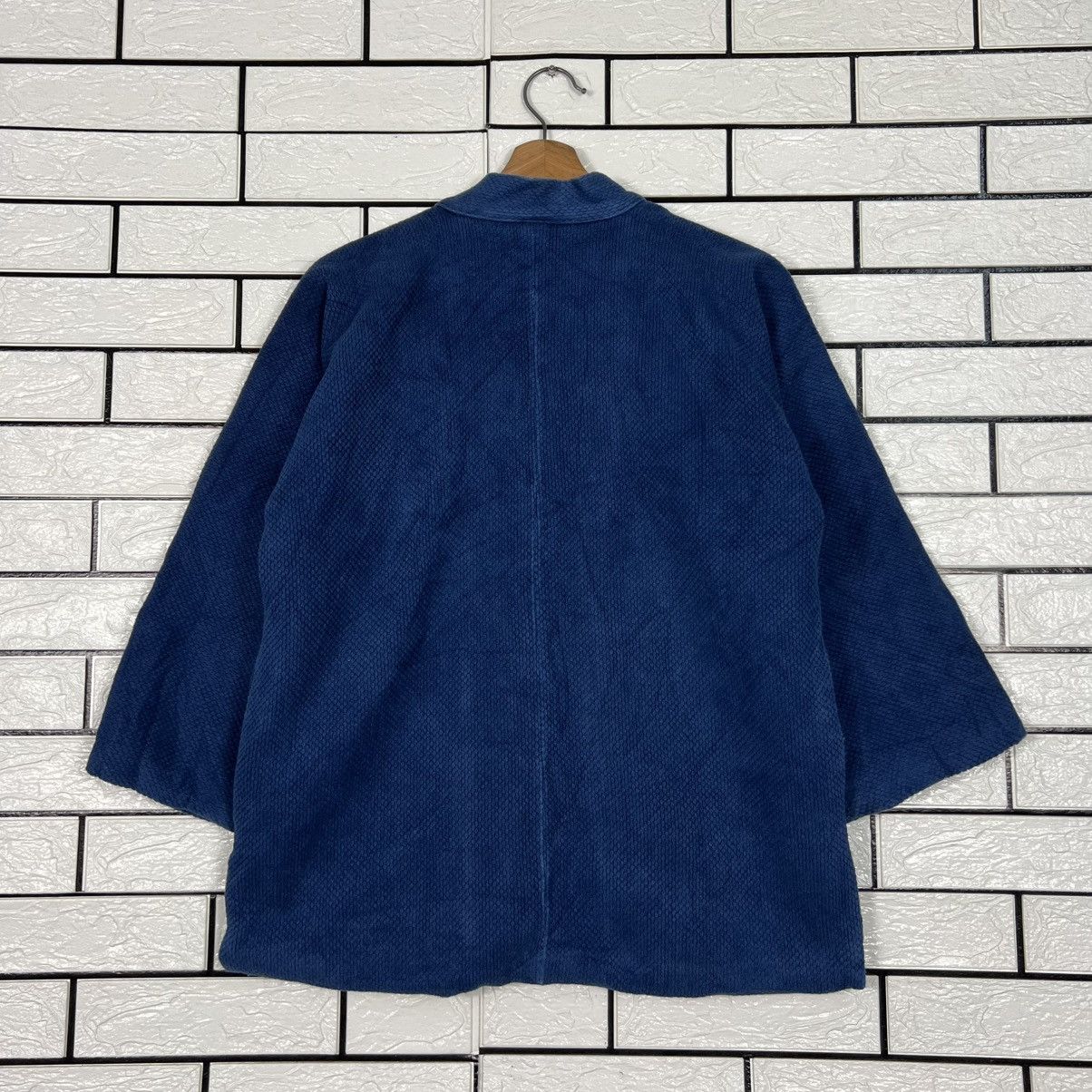 Vintage Indigo Blue Thick Weave Kimono Native Design Lined 4153-C190 Size US S / EU 44-46 / 1 - 15 Thumbnail
