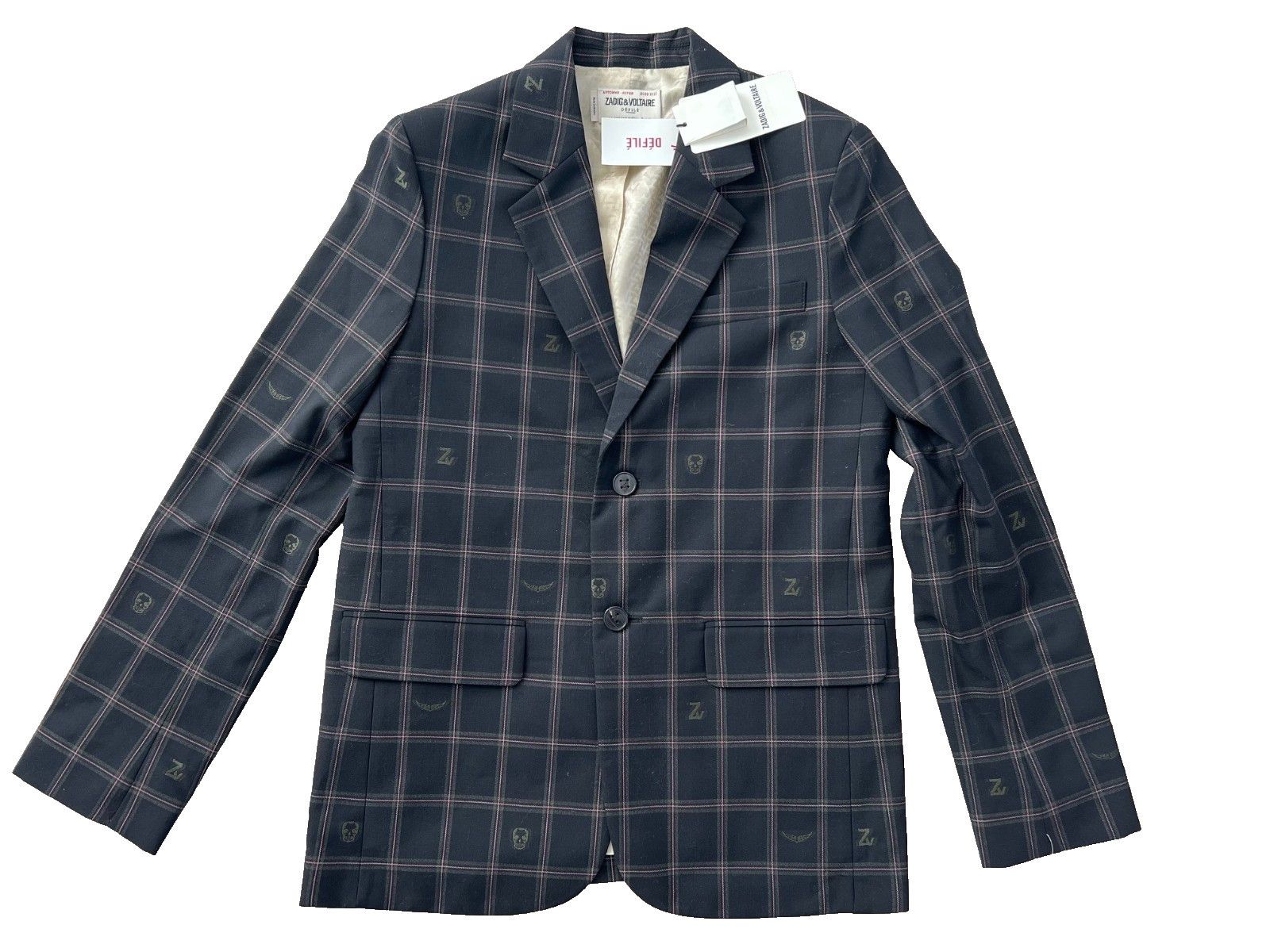 Zadig & Voltaire Zadig & Voltaire Défilé Blazer Plaid Vanille Car ( 38/M ) Size M / US 6-8 / IT 42-44 - 1 Thumbnail