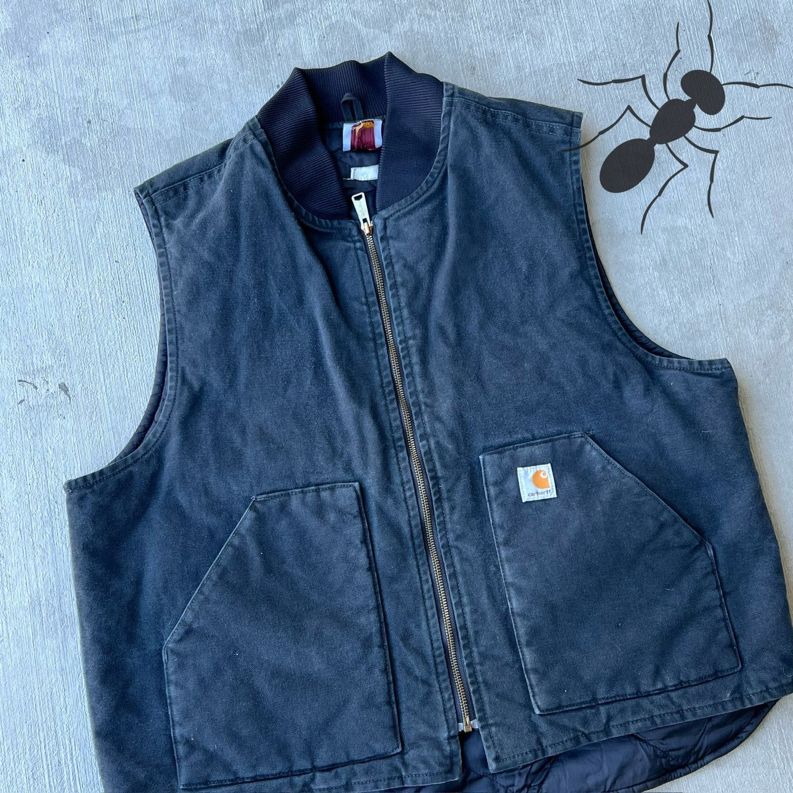 Carhartt × Vintage Carhartt faded black work wear vest Size US XXL / EU 58 / 5 - 2 Thumbnail