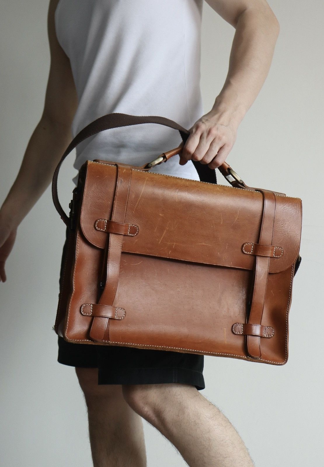 Maison Margiela Maison Martin Margiela Leather briefcase（Crazy Horse Hide） Size ONE SIZE - 2 Thumbnail