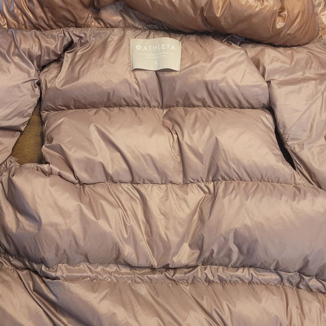 Athleta Athleta S800 Fill Lofty Duck Down Full Zip Puffer Vest Pink Size S / US 4 / IT 40 - 9 Thumbnail
