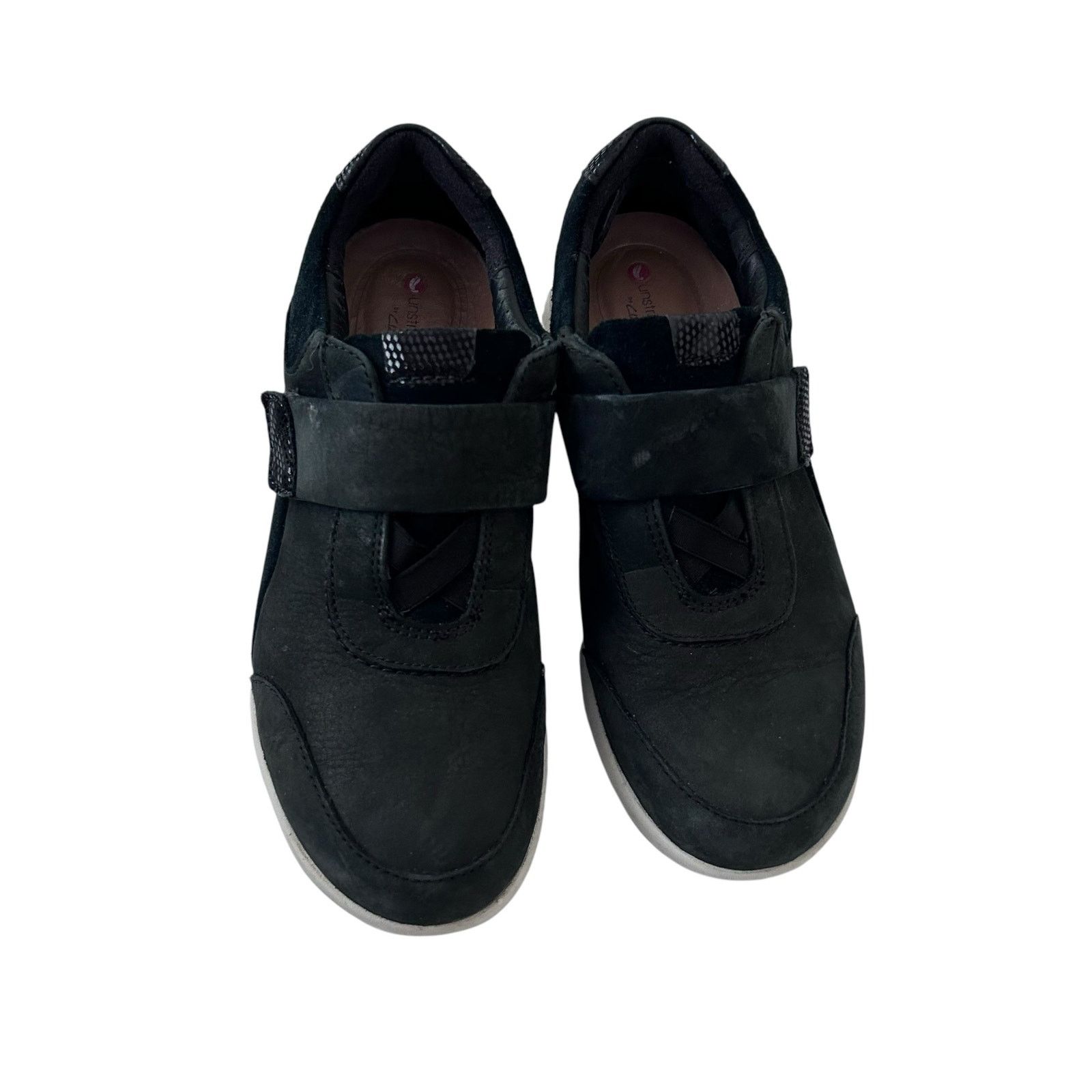 Clarks Clarks Unstructured Black Leather Un Adorn Lo Sneakers Sz 5 Size US 5 / IT 35 - 2 Thumbnail