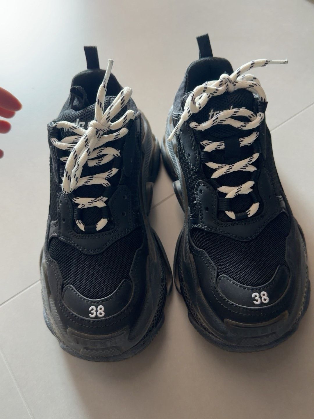 Balenciaga Balenciaga Triple S Black Size 38 Size US 7 / IT 37 - 1 Thumbnail