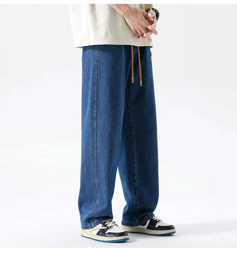 Japanese Brand × Vintage Dark Blue High Street Vintage Loose Fit Jeans Size US 33 - 3 Thumbnail