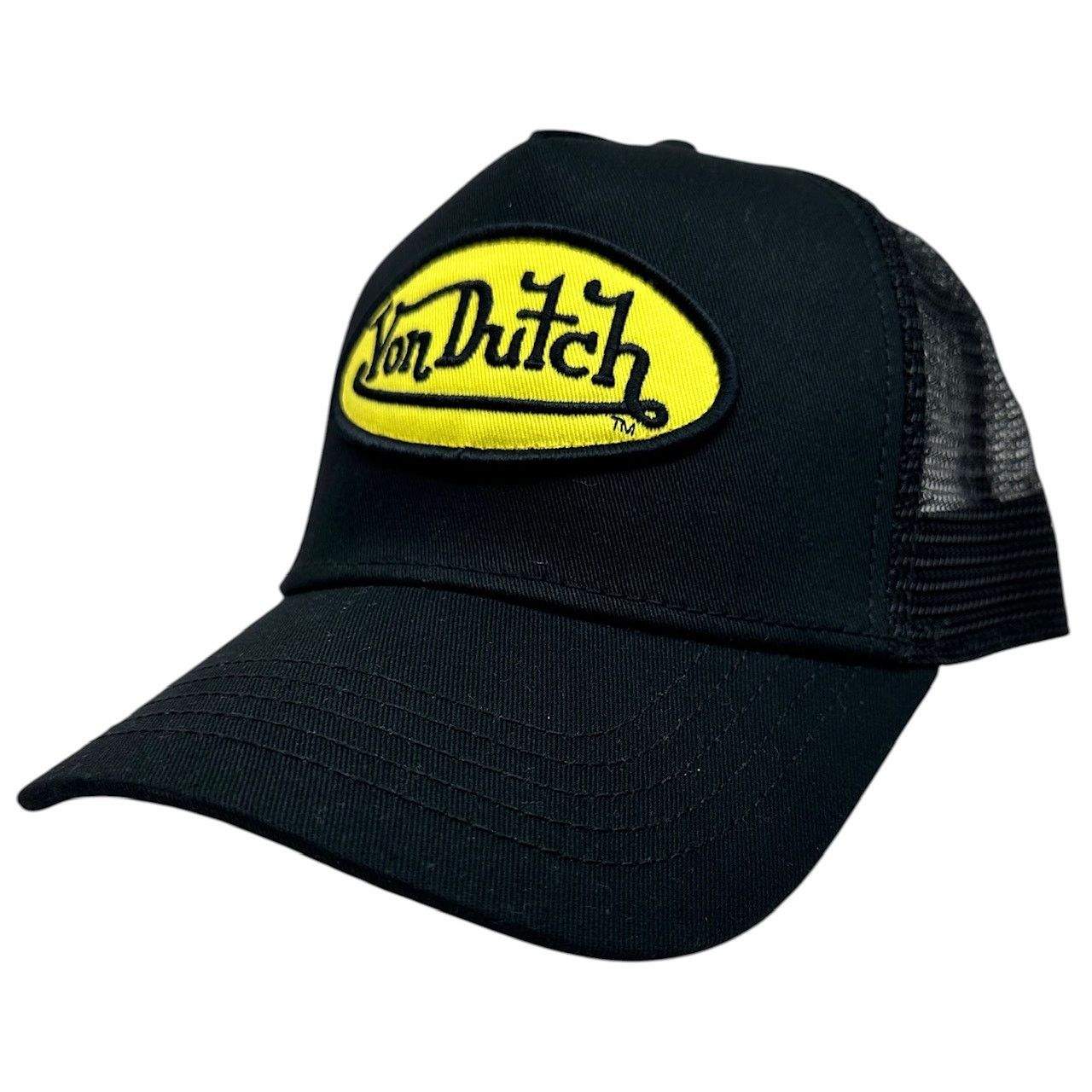 Von Dutch Von Dutch Trucker Hat Black & Yellow Snapback Cap Size ONE SIZE - 1 Thumbnail