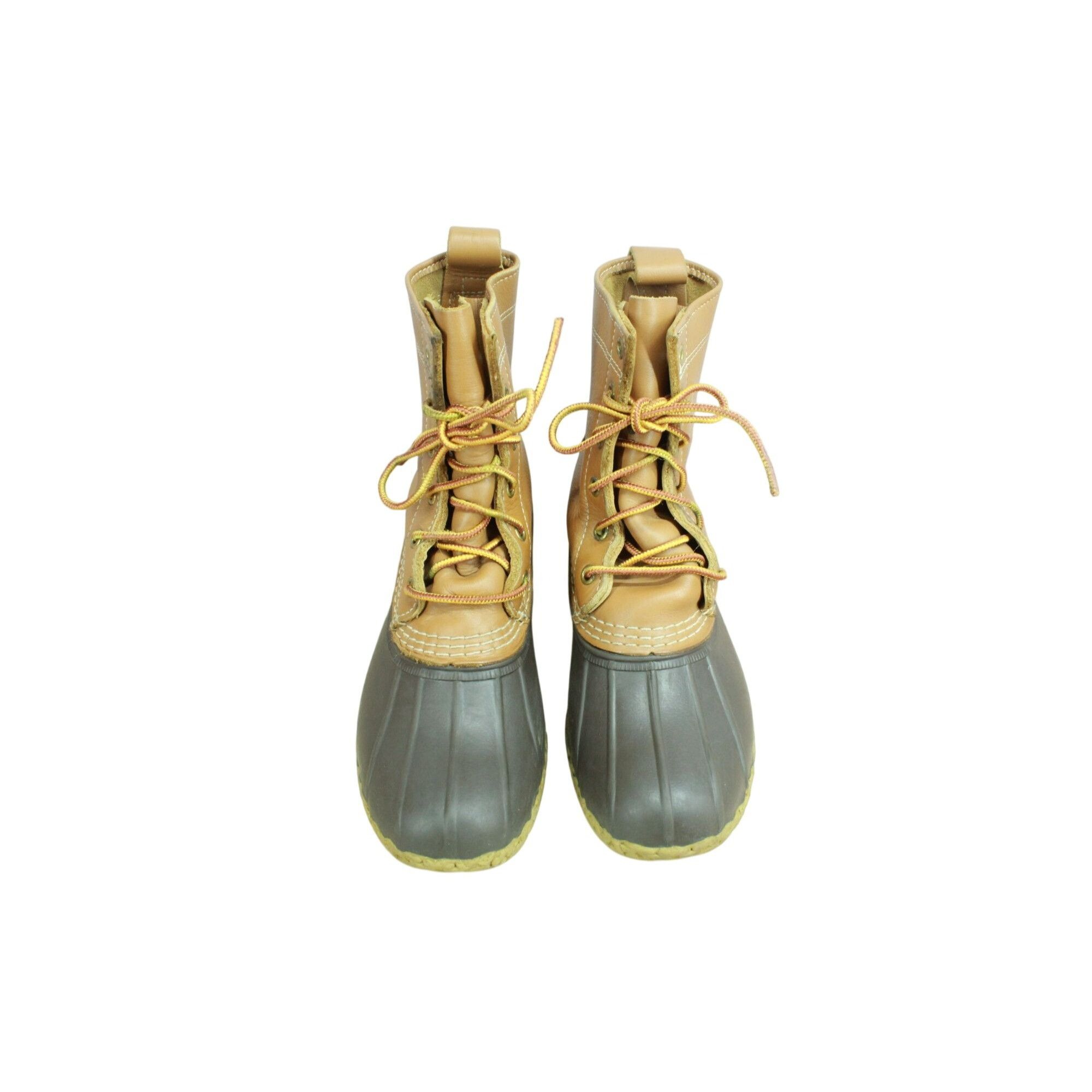 L.L. Bean × Leather LL Bean Women's Leather Lace Up Insulated Duck Boots 5 M Size US 5 / IT 35 - 5 Thumbnail