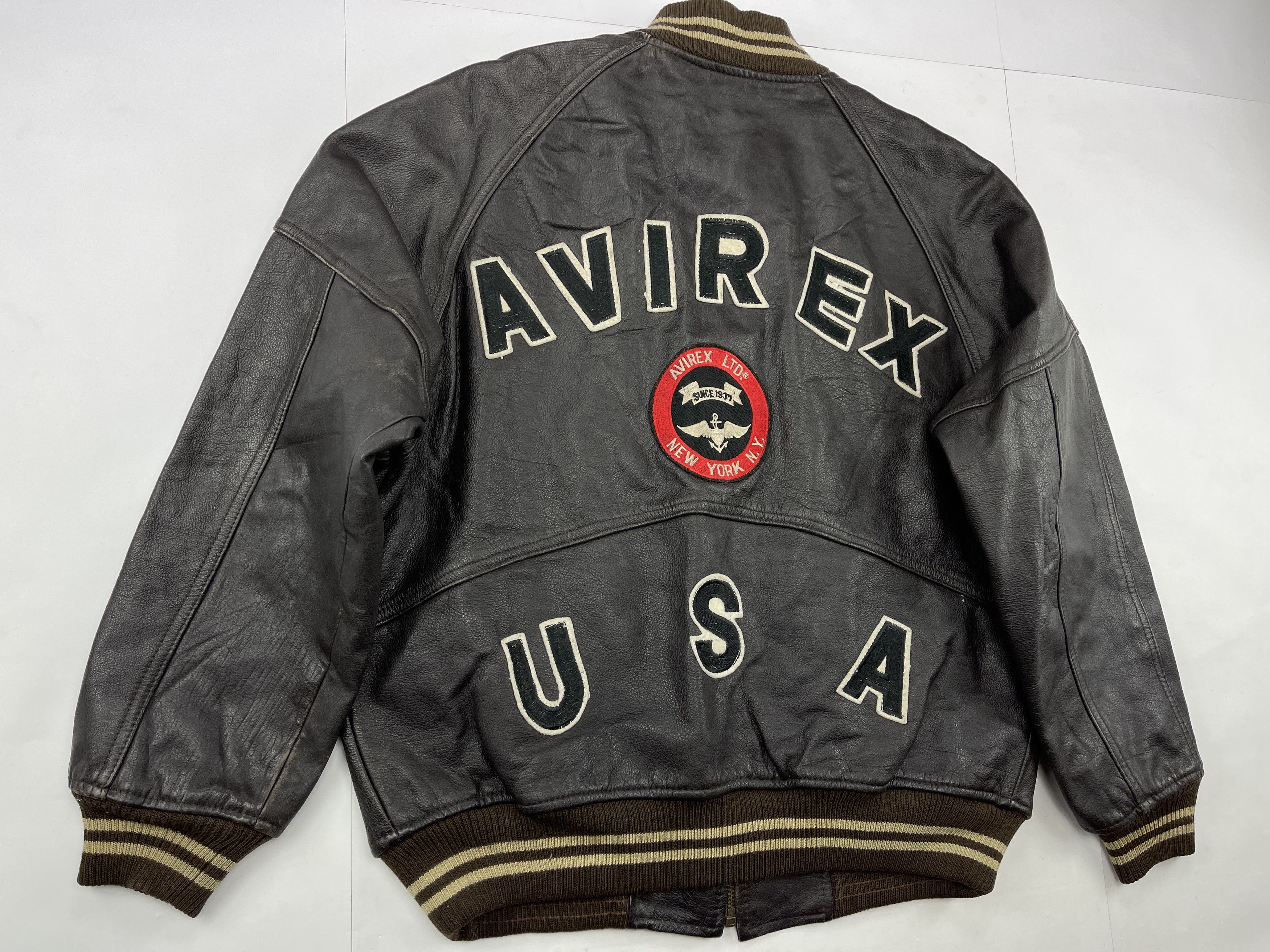 Avirex AVIREX leather jacket, vintage, 90s hip hop 1990s varsity XL Size US XL / EU 56 / 4 - 3 Thumbnail