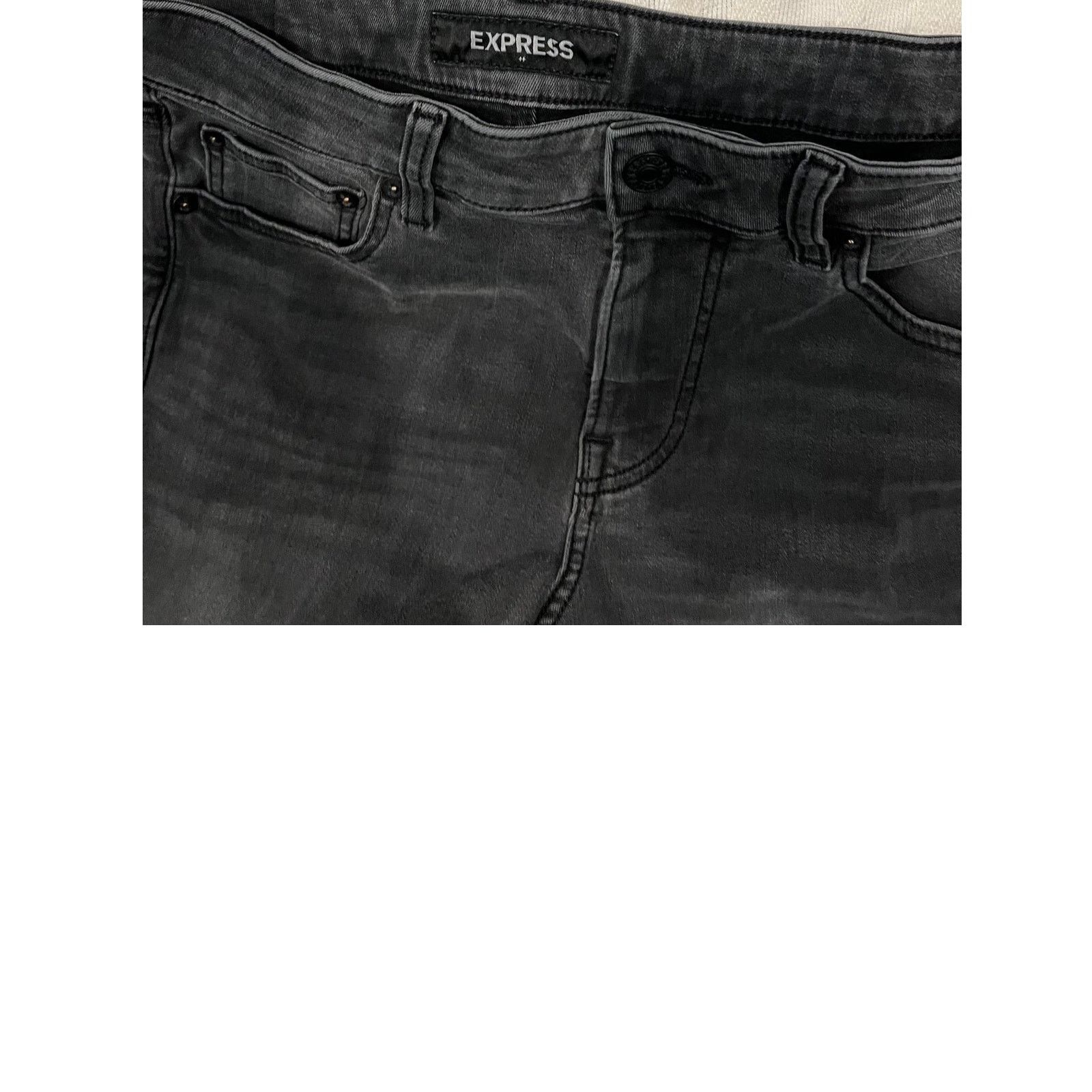 Express Express Slim Straight Black Jeans Mens 29x32 Size US 29 - 3 Thumbnail
