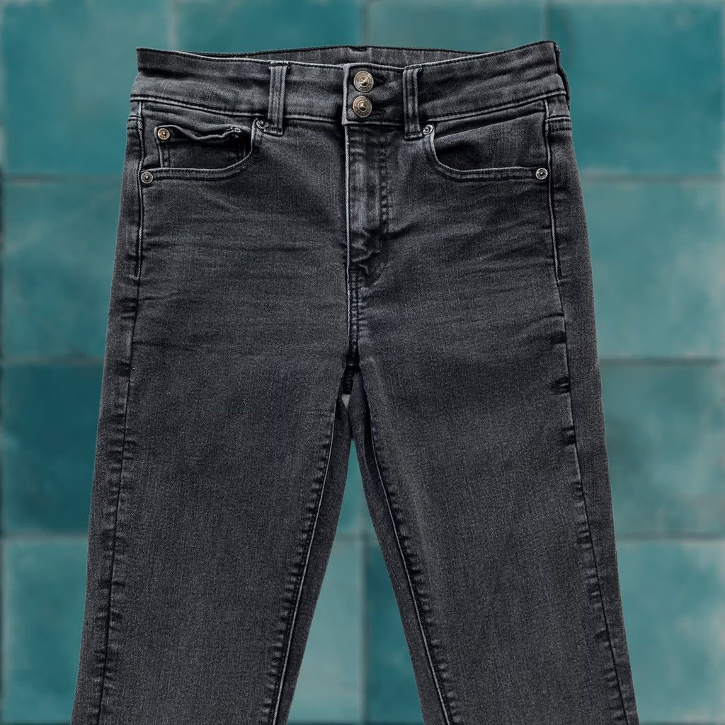 American Eagle Outfitters American Eagle Jeans Women's 4 Artist Flare Black Stretch Denim Y2K Festival Jeans Menus? Size 28" / US 6 / IT 42 - 1 Thumbnail
