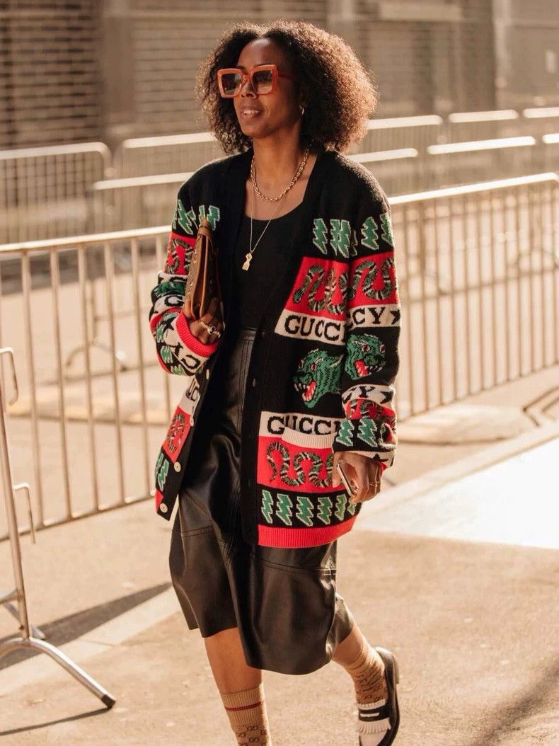 Gucci Gucci Classic Element Logo Full Print Knitted Cardigan jack Size US S / EU 44-46 / 1 - 7 Thumbnail
