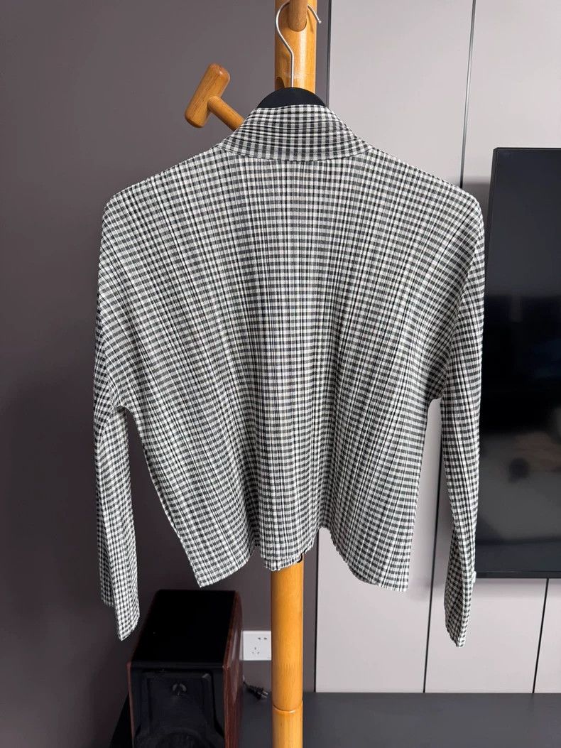 Issey Miyake Issey Miyake size:3 Grey checkered jacket Size S / US 4 / IT 40 - 3 Thumbnail