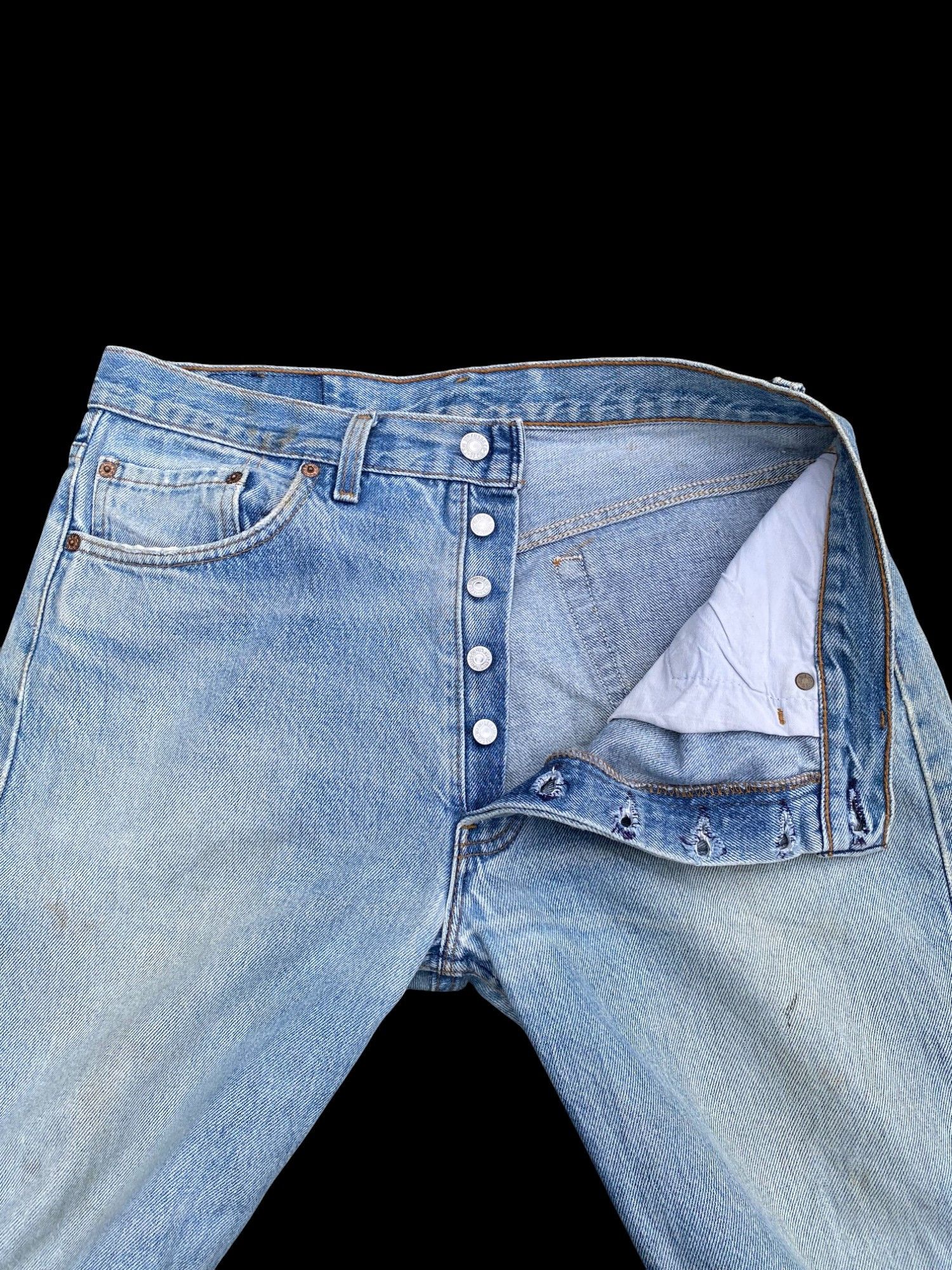 Levi's Vintage 1993 Levis 501 dirty lightwash distressed W33x28.5 Size US 33 - 12 Thumbnail