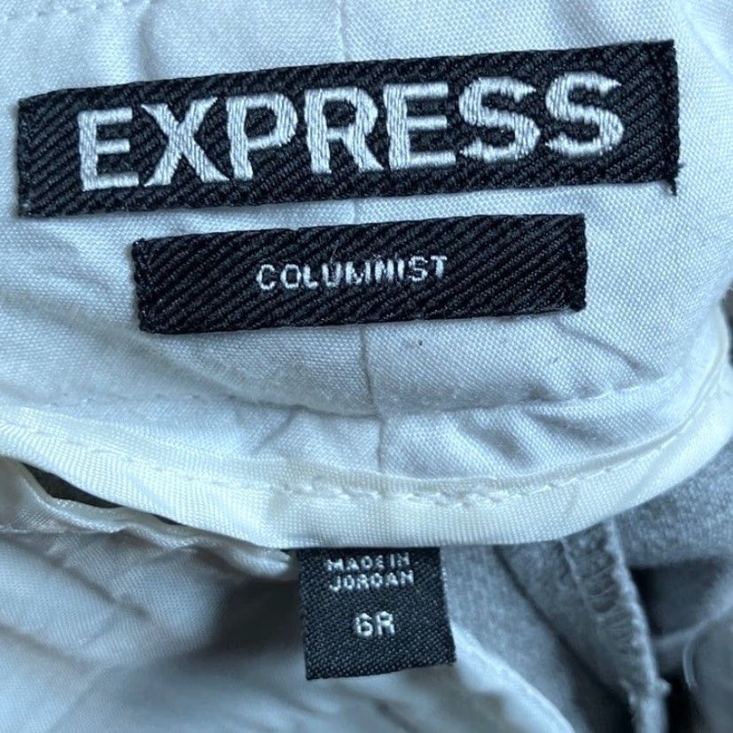 Express Express Womens Pants Gray Columnist Mid Rise Straight Leg Stretch 6R Size 28" / US 6 / IT 42 - 5 Thumbnail
