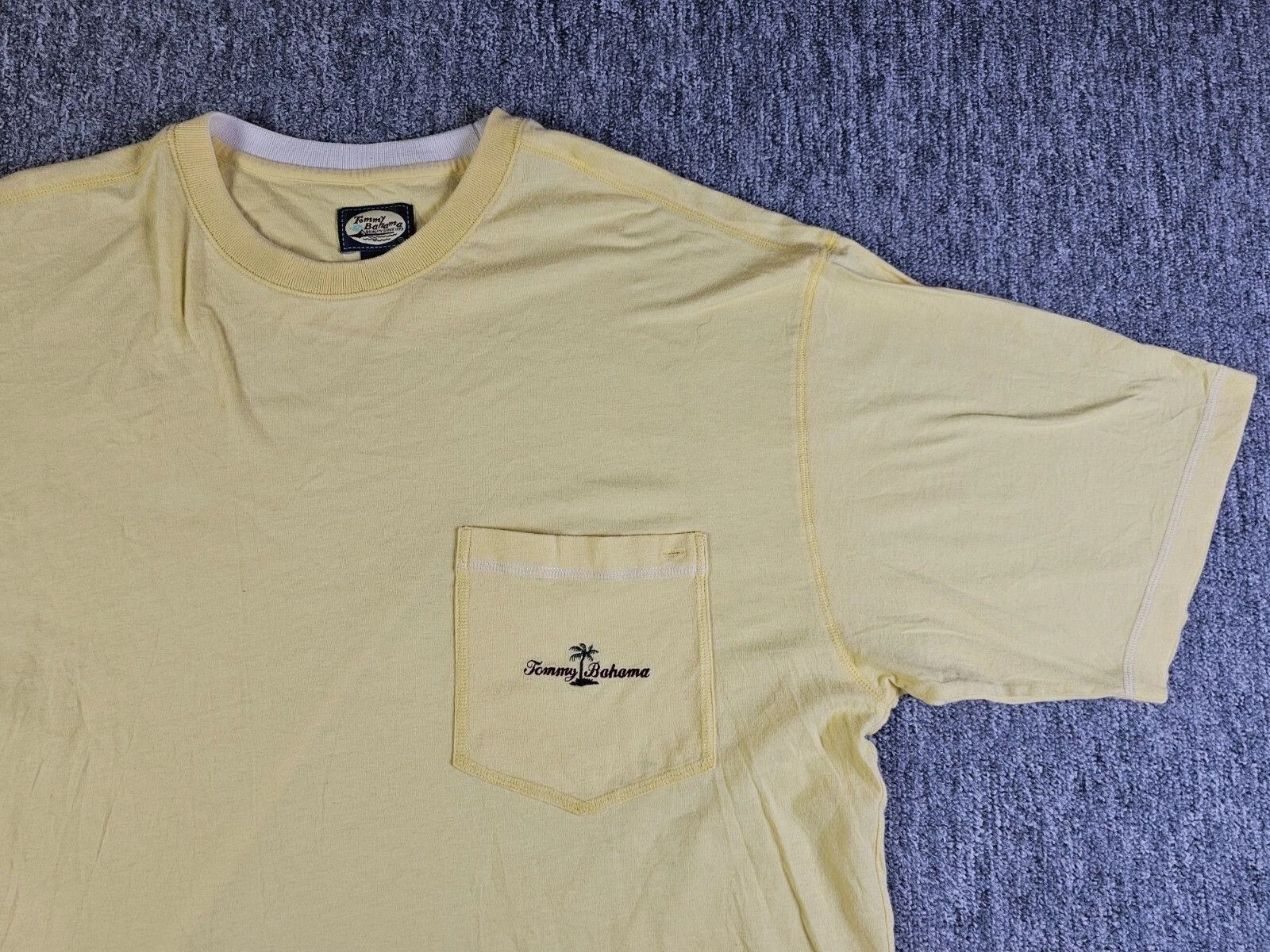 Tommy Bahama Tommy Bahama Relax Vintage Pocket Tee Yellow Cotton Macau XL Size US XL / EU 56 / 4 - 2 Thumbnail