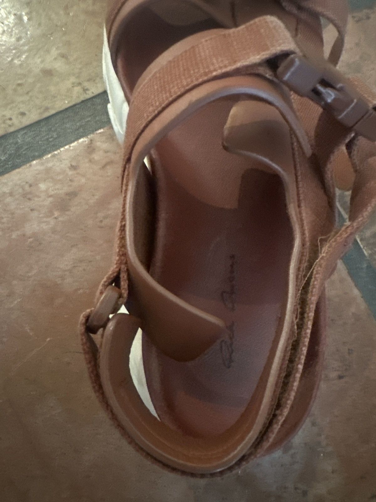 Rick Owens Rick Owens Brown Leather Chunky Tractor Sandals Size US 7 / EU 40 - 11 Thumbnail
