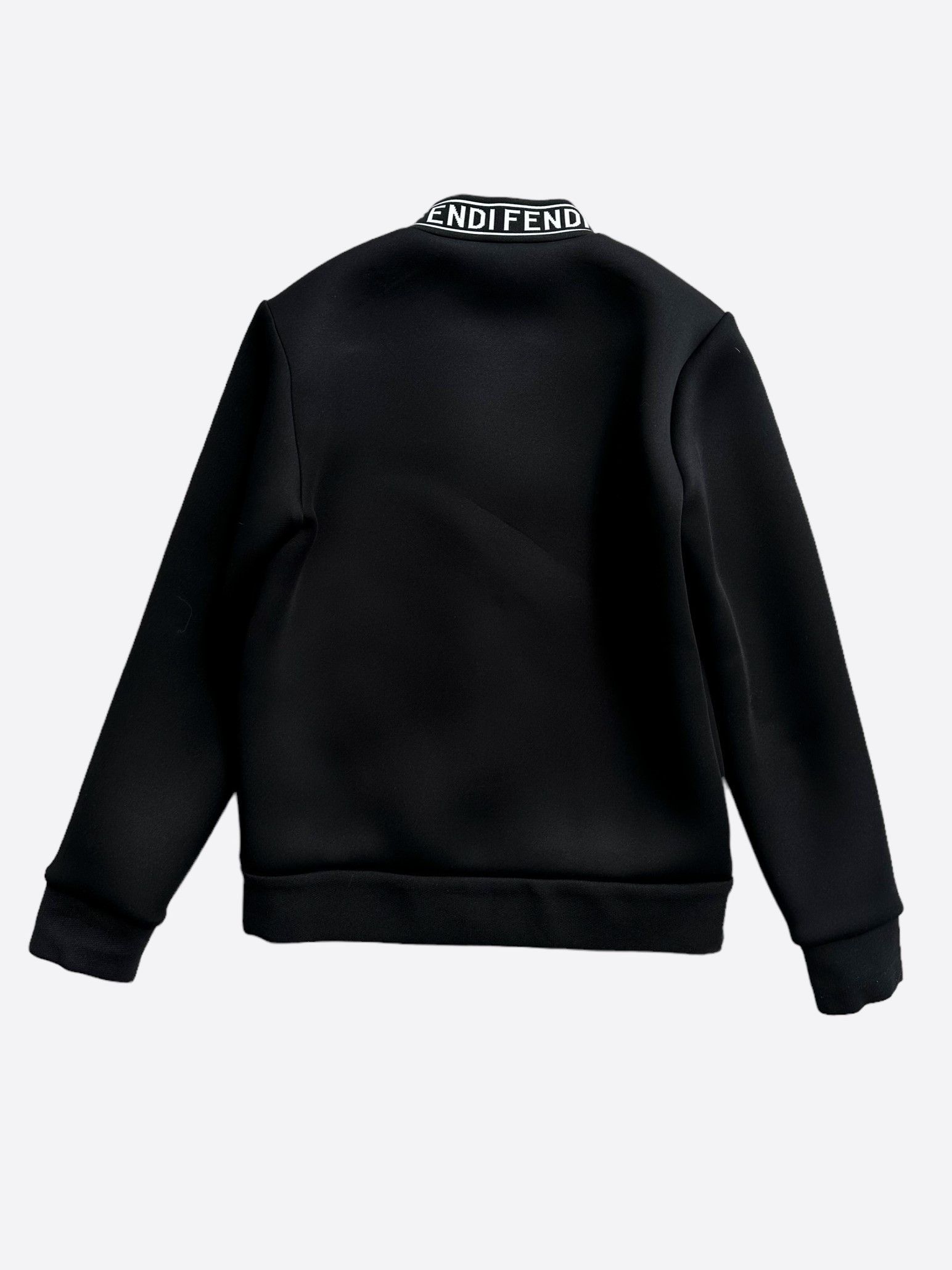Fendi Fendi Black & White Collar Logo Bomber Jacket Size US S / EU 44-46 / 1 - 2 Thumbnail