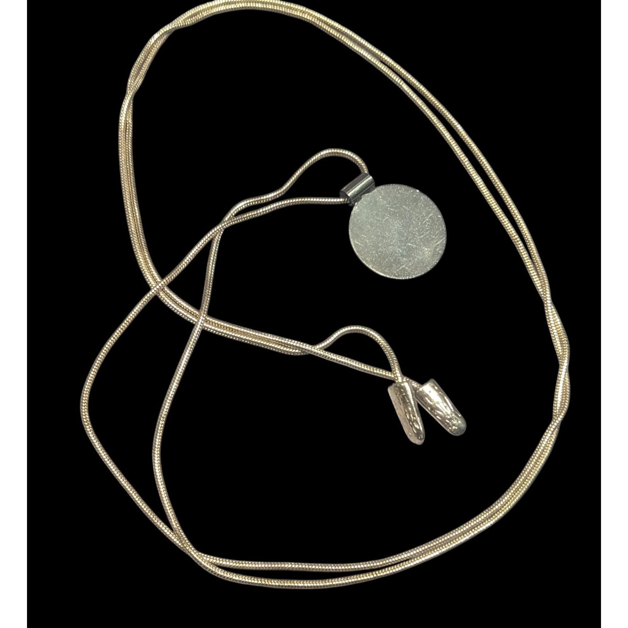 Other Snake Chain Wrap Necklace With Disc Pendant Gold Tone Size ONE SIZE - 1 Thumbnail