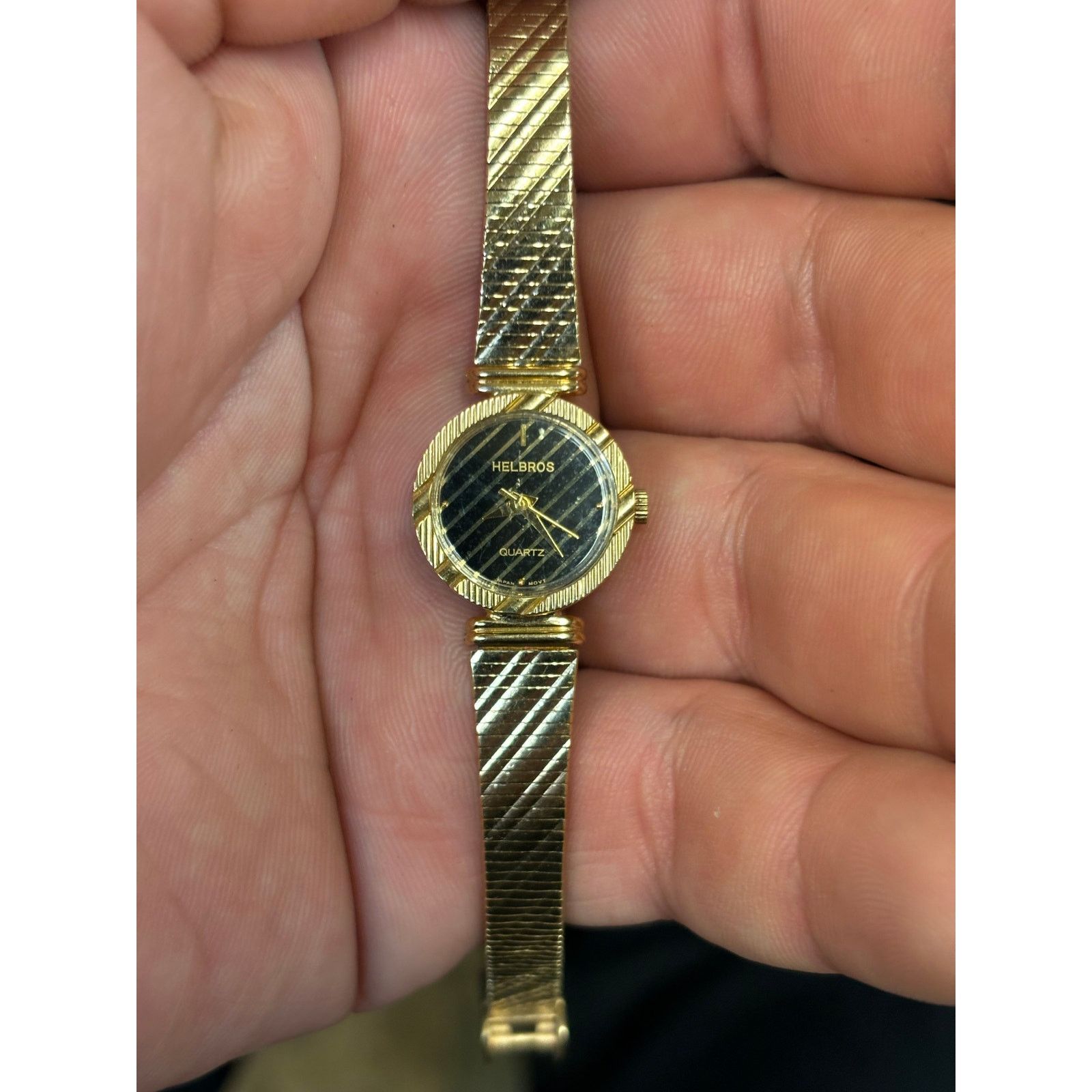 Seiko Rare Helbros Gold Tone Women’s Watch! New Battery! Size ONE SIZE - 8 Thumbnail