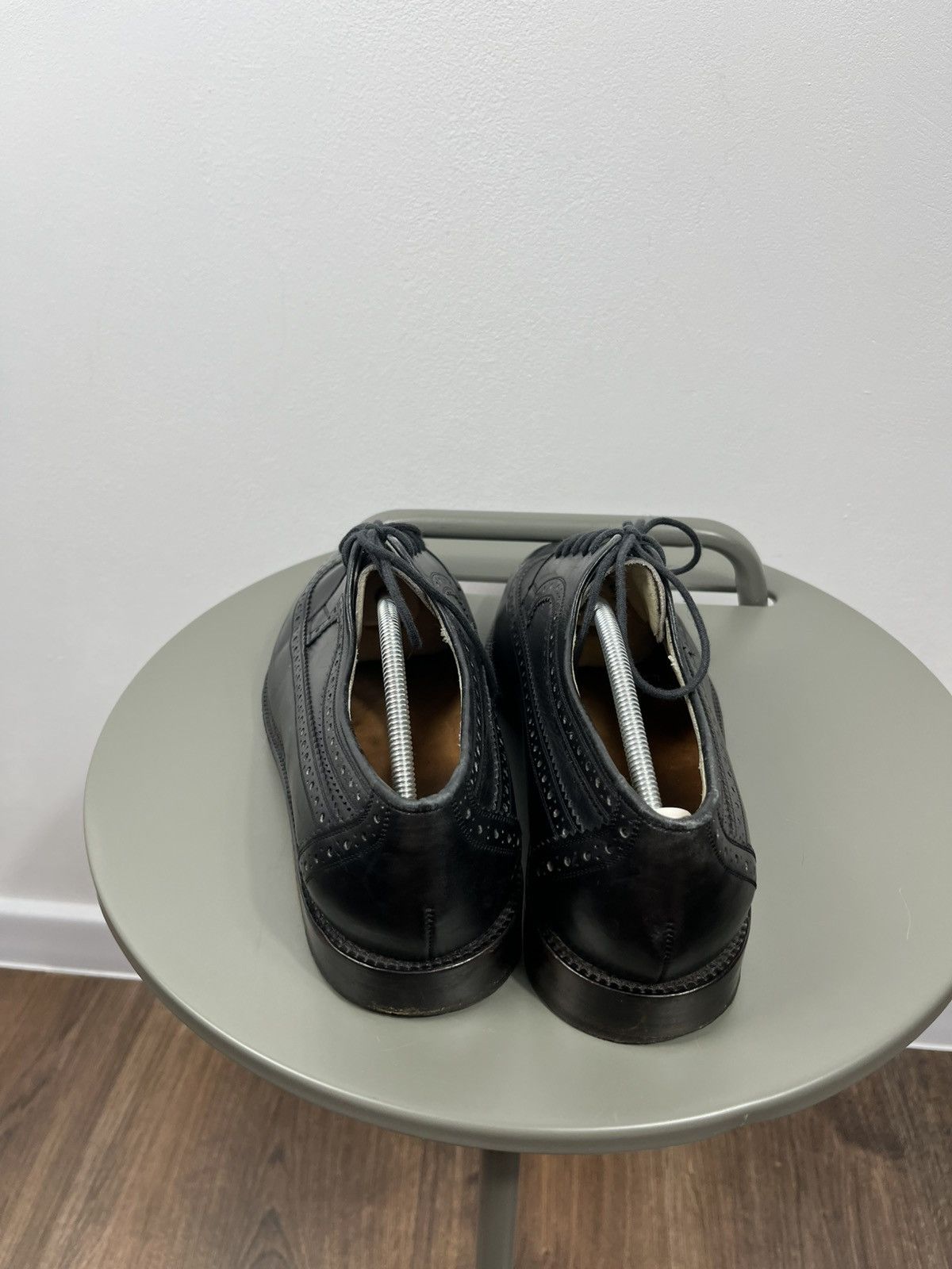 Leather Black Leather Brogue Wingtip Shoes Size 41 EU Dress Leather Size US 8 / EU 41 - 5 Thumbnail