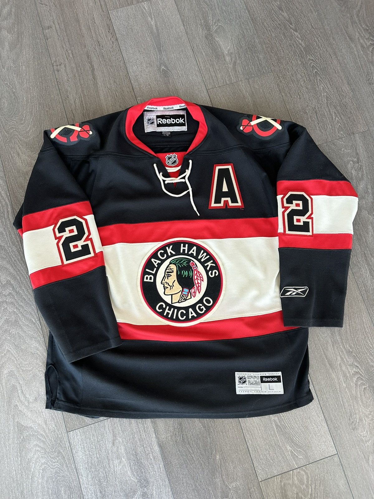 Reebok Duncan Keith Chicago Blackhawks 2009 Alternate Jersey Size US L / EU 52-54 / 3 - 1 Thumbnail