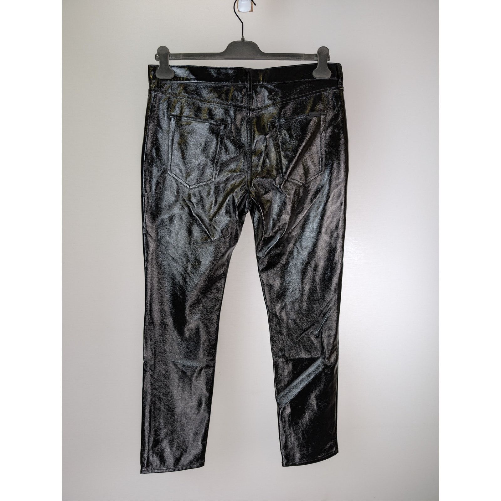 Saint Laurent Paris o1rshd1 Skinny 5 Pocket Med Venice Shiny Lacquered Pants Size US 32 / EU 48 - 16 Thumbnail