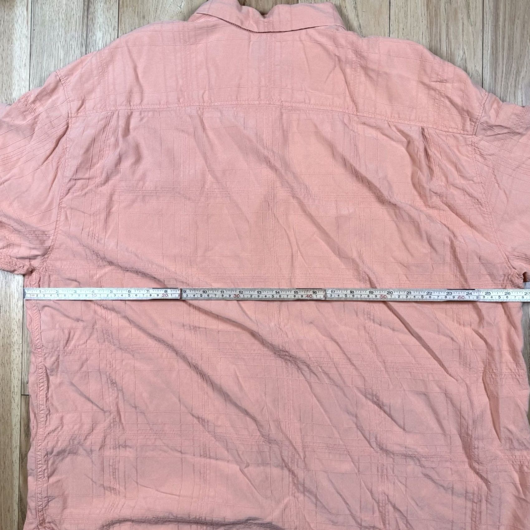 Tommy Bahama VINTAGE Tommy Bahama Button Up Shirt Mens XXL Long Sleeve Silk Geometric AOP Peach 2XL Mens Size US XXL / EU 58 / 5 - 6 Thumbnail